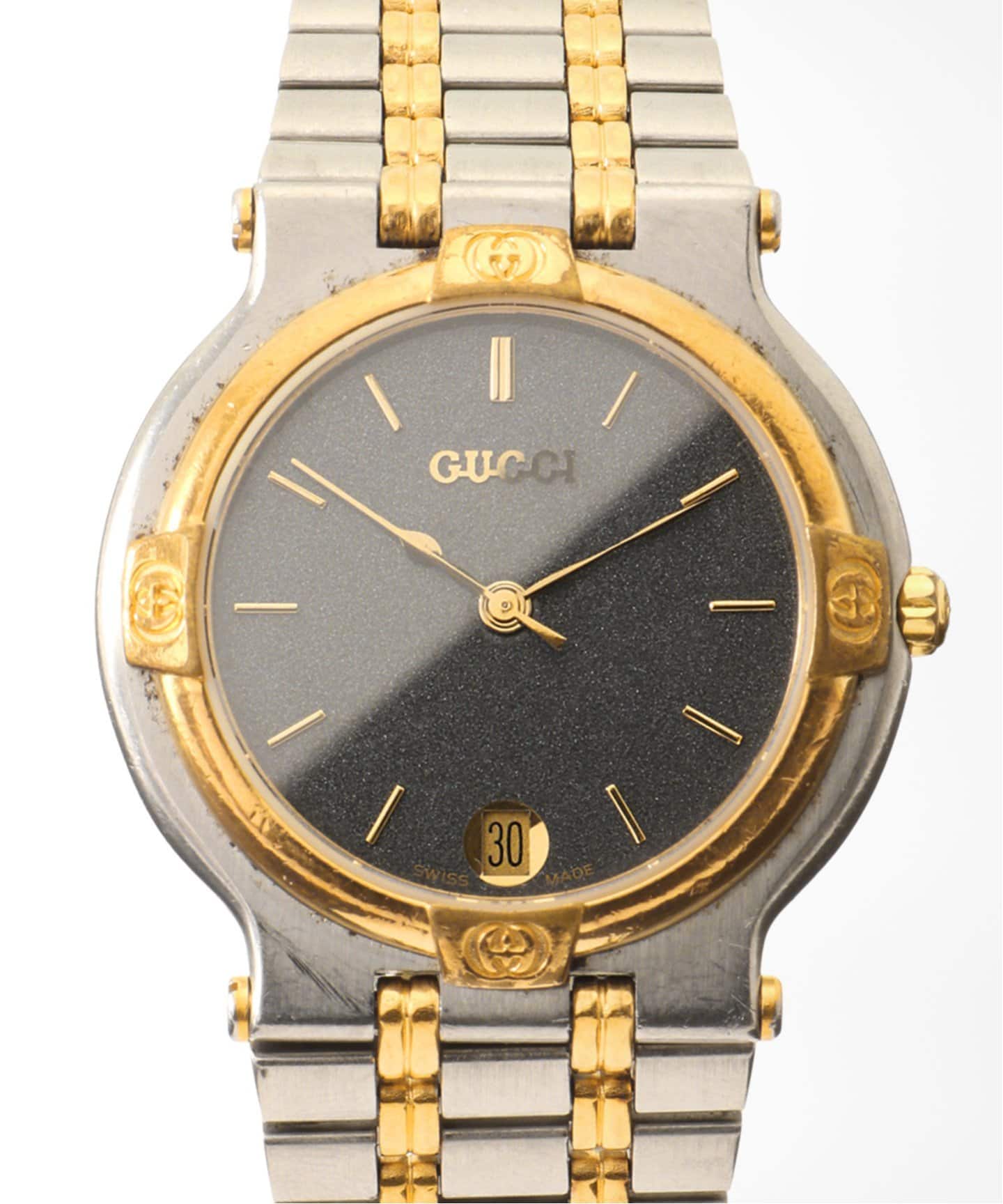 GUCCI 腕時計/コンビ/9000M ジャンク品 鑑定済 GUCCI グッチ 腕時計 9000M ジャンク メンズ 腕時計