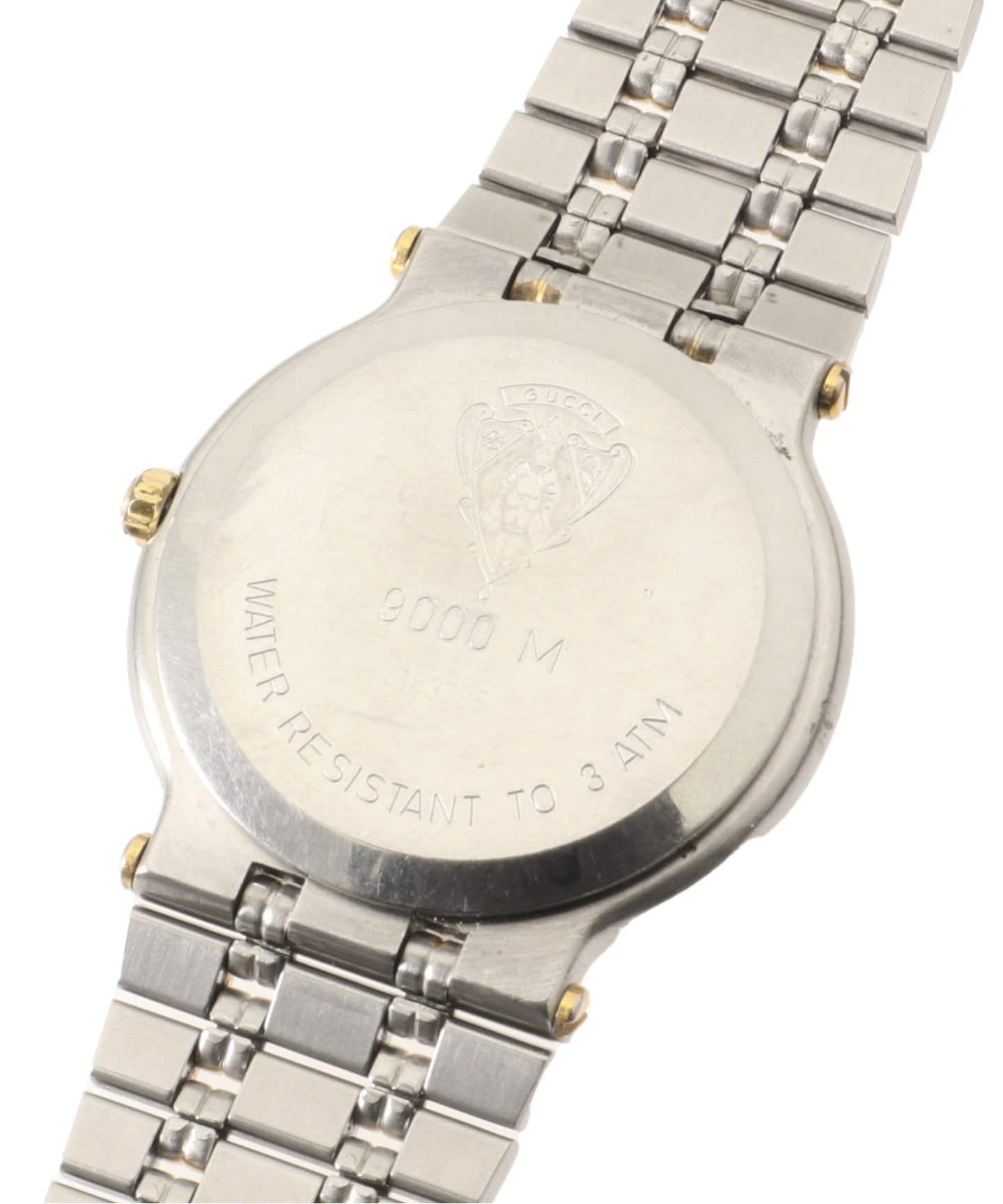 稼働 GUCCI 腕時計 9000M デイト ボーイズ アンティーク 1444 GUCCI グッチ 9000M ラウンドフェイス 腕時計 ステンレス