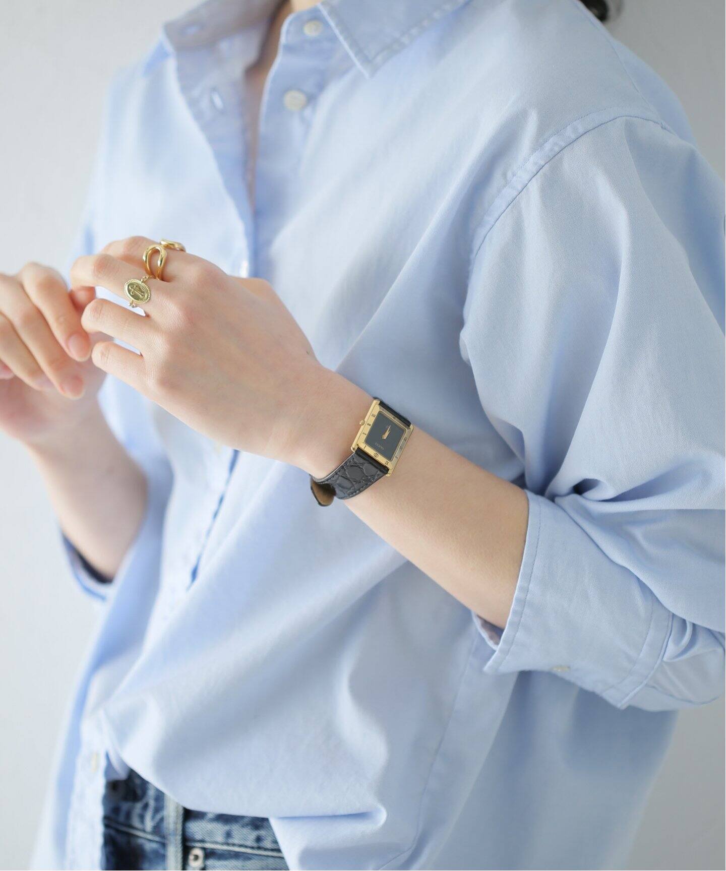 GUCCI/グッチ】4200M スクエア ブラックローマン【 ウォッチ  