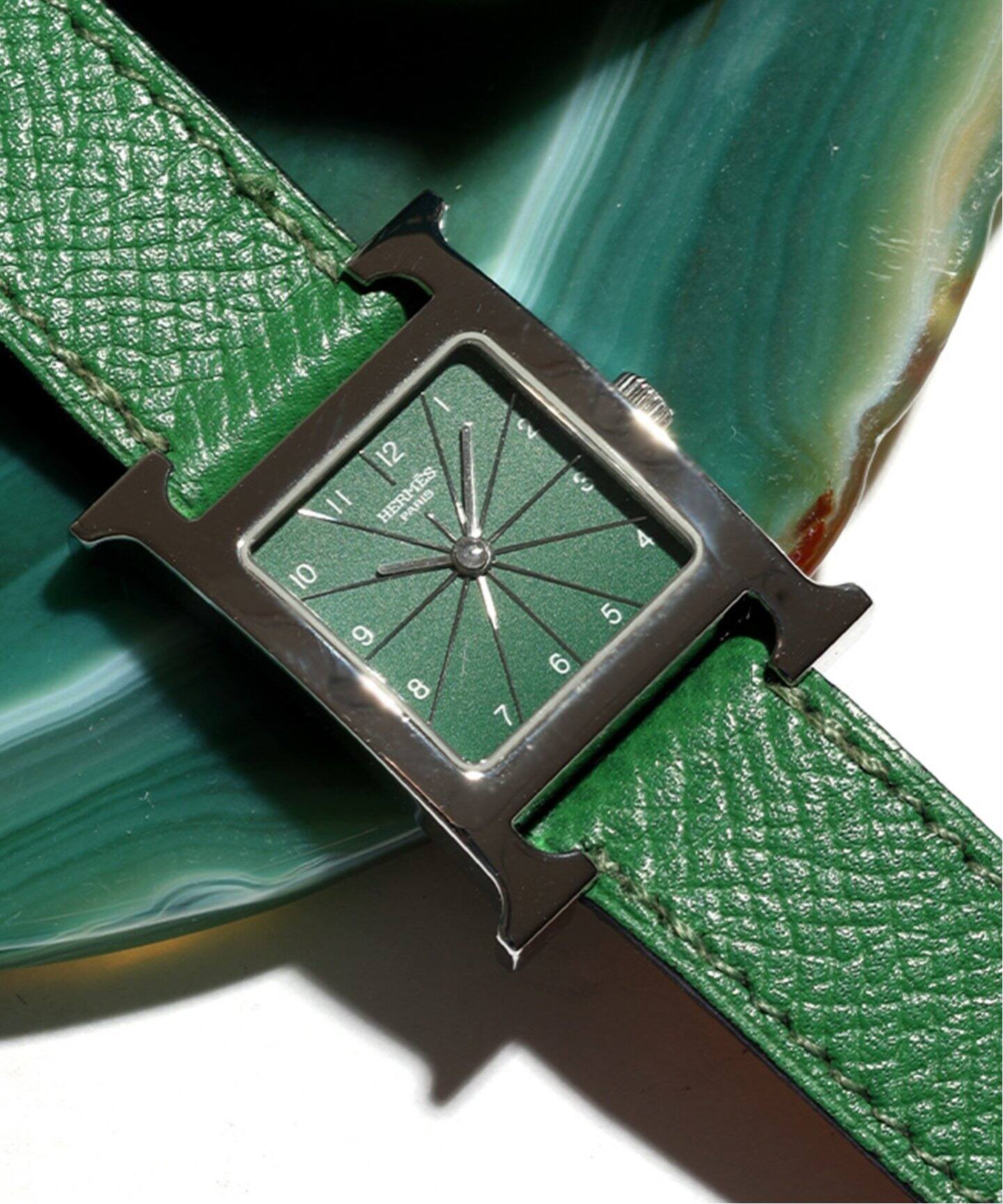 1829 すぼまり Apple Watch エルメス バンブー グリーン HERMES