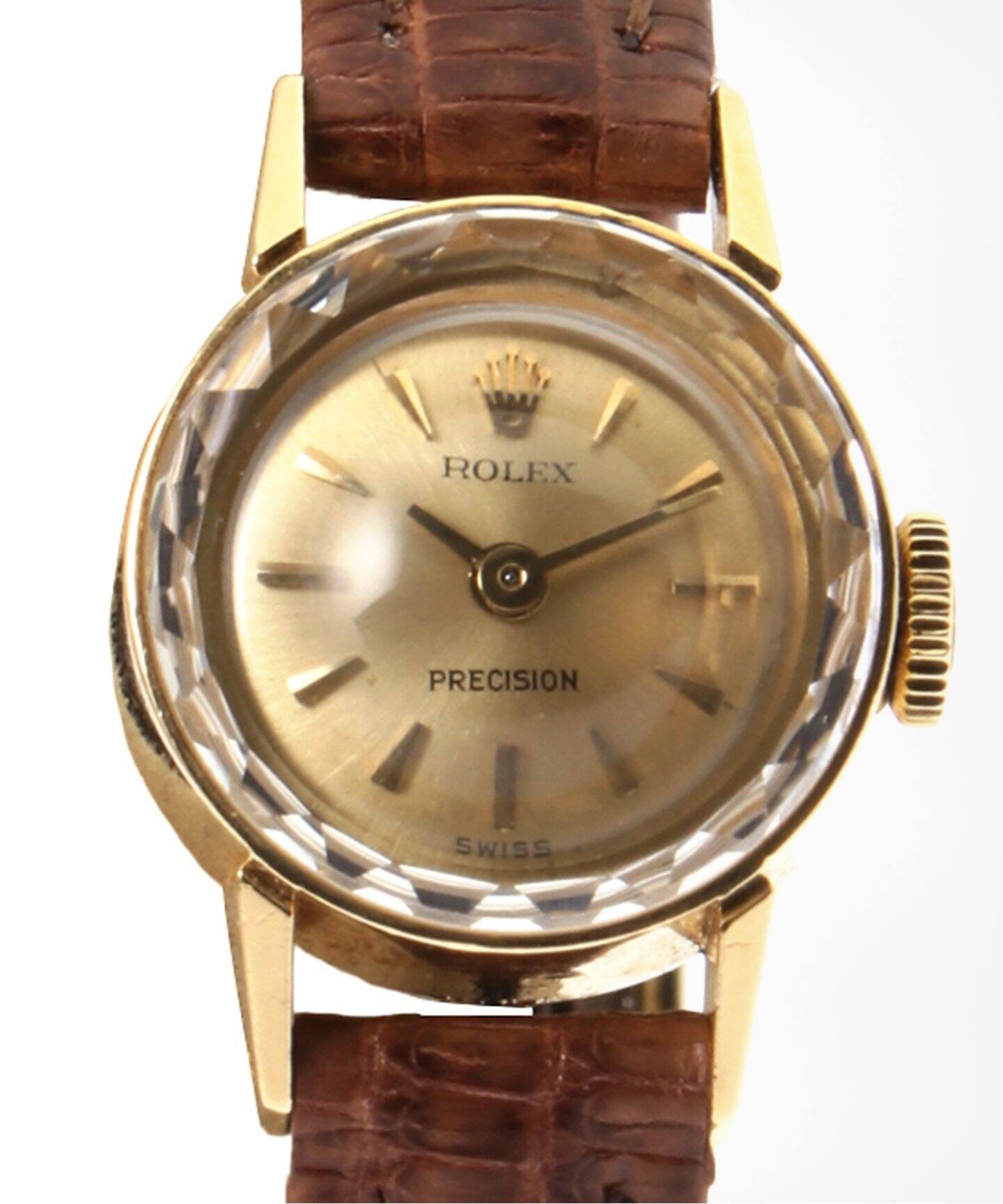 美品 ROLEX ロレックス アンティーク プレシジョン 18KWG HIROB ROLEX Precision Hexagon Blue 18K（ヴィンテージ）｜HIROB