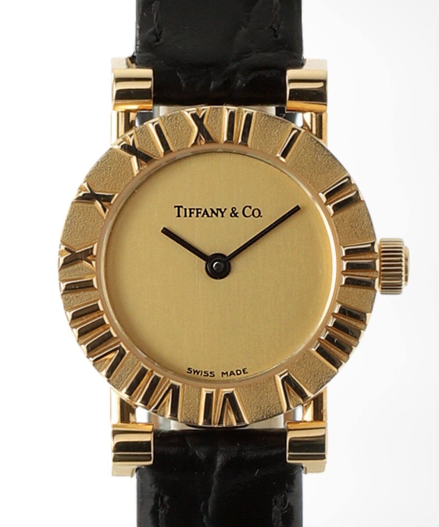 TIFFANY / ティファニー】アトラスS 18KYG ラウンドローマン【ウォッチ 