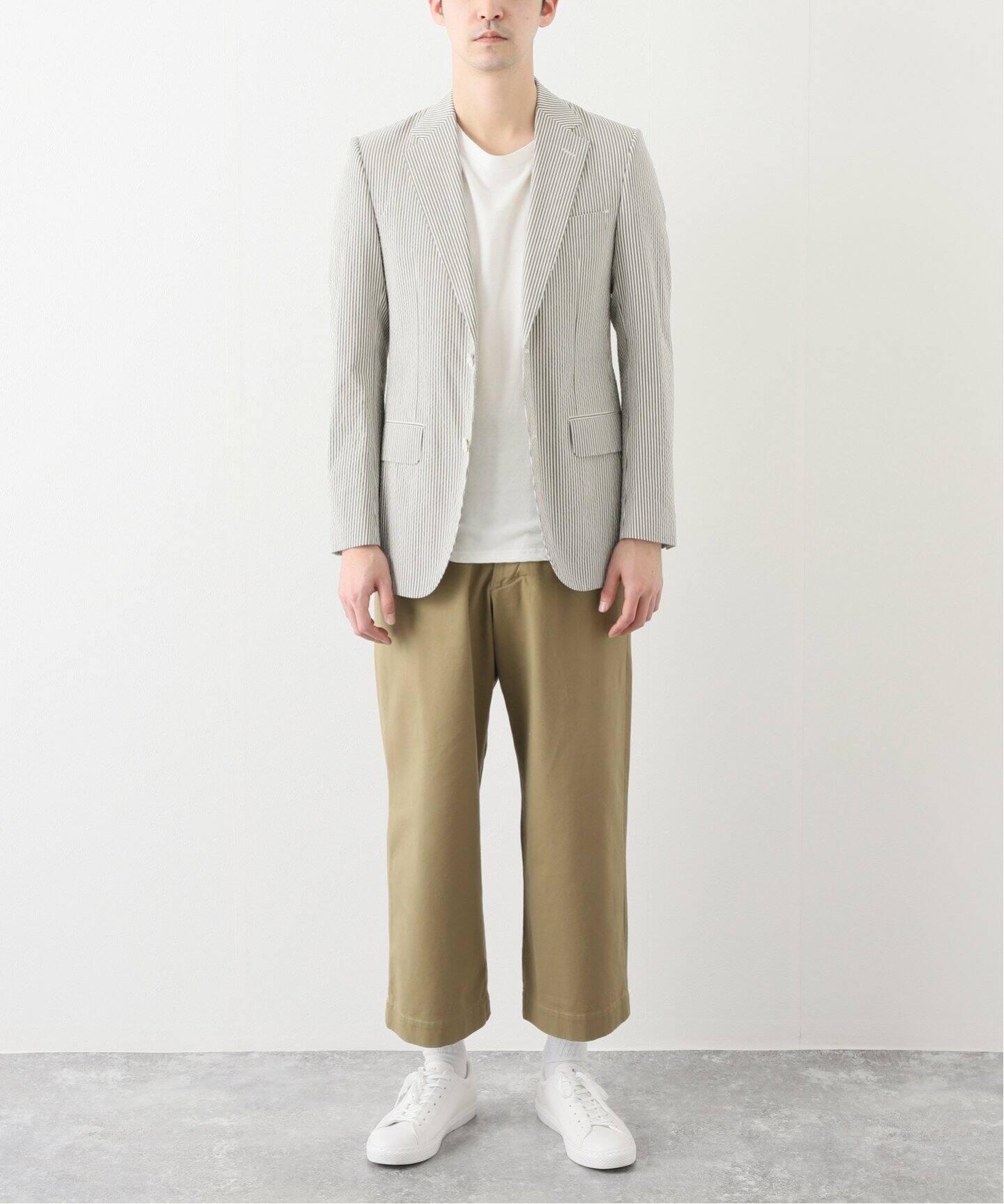 HUSBANDS/ハズバンズ】SEERSUCKER JACKET（テーラードジャケット）｜L