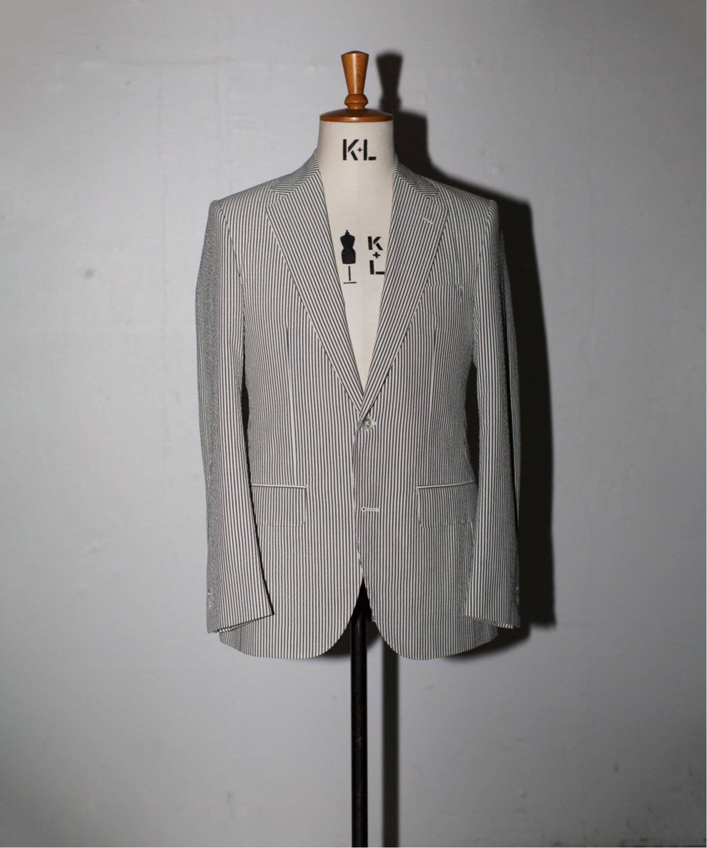 husbands paris ハズバンズ テーラードジャケット HUSBANDS/ハズバンズ】SEERSUCKER JACKET（テーラードジャケット）｜L