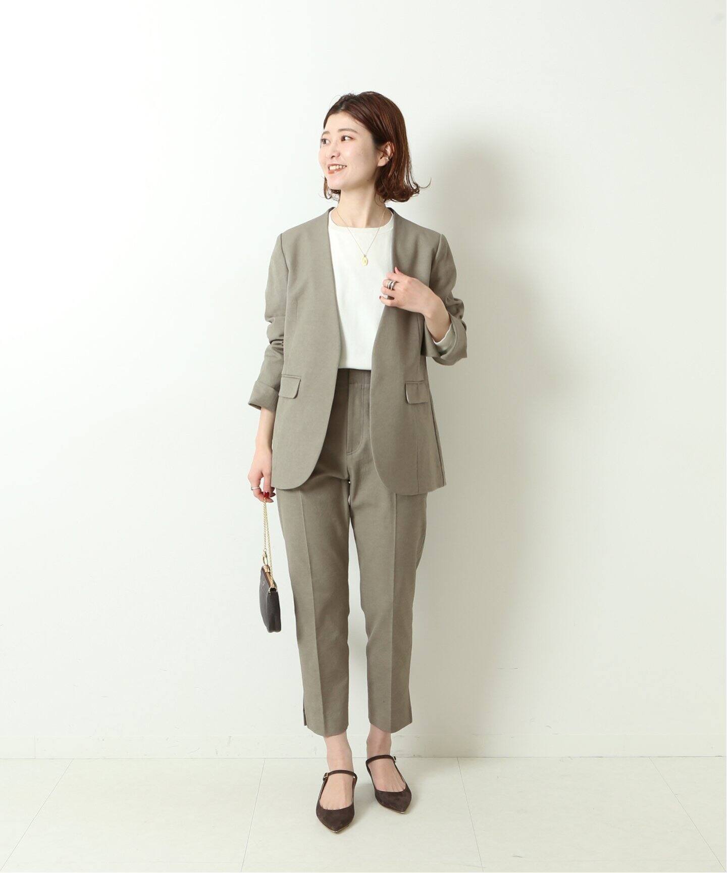 ≪追加≫リネンライクノーカラージャケット|Spick and Span(スピック ≪追加≫リネンライクノーカラージャケット|Spick and Span(スピック