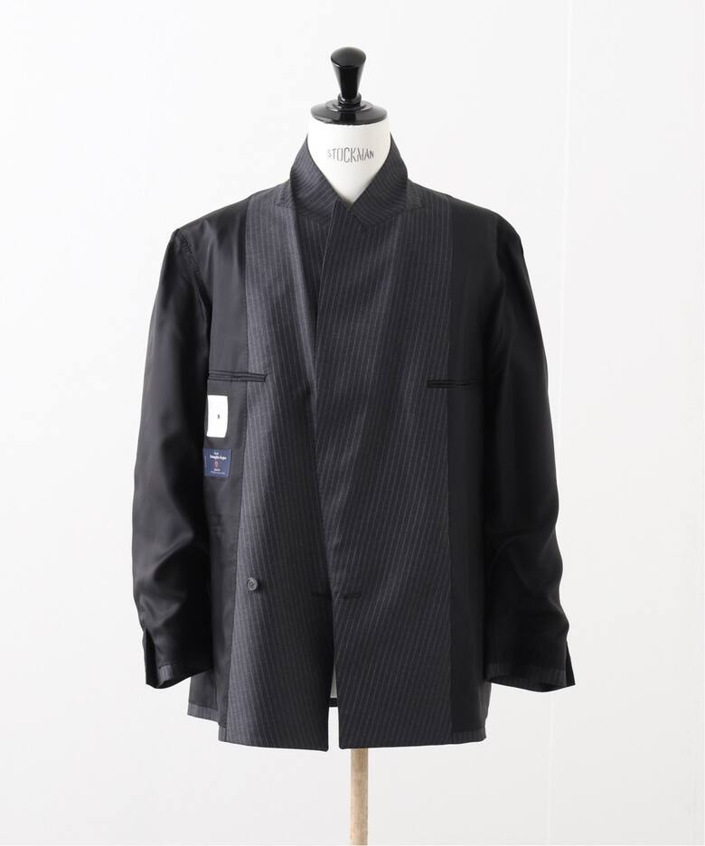 LA BOUCLE / ラブークル】4ボタン ピークドジャケット ストライプ  