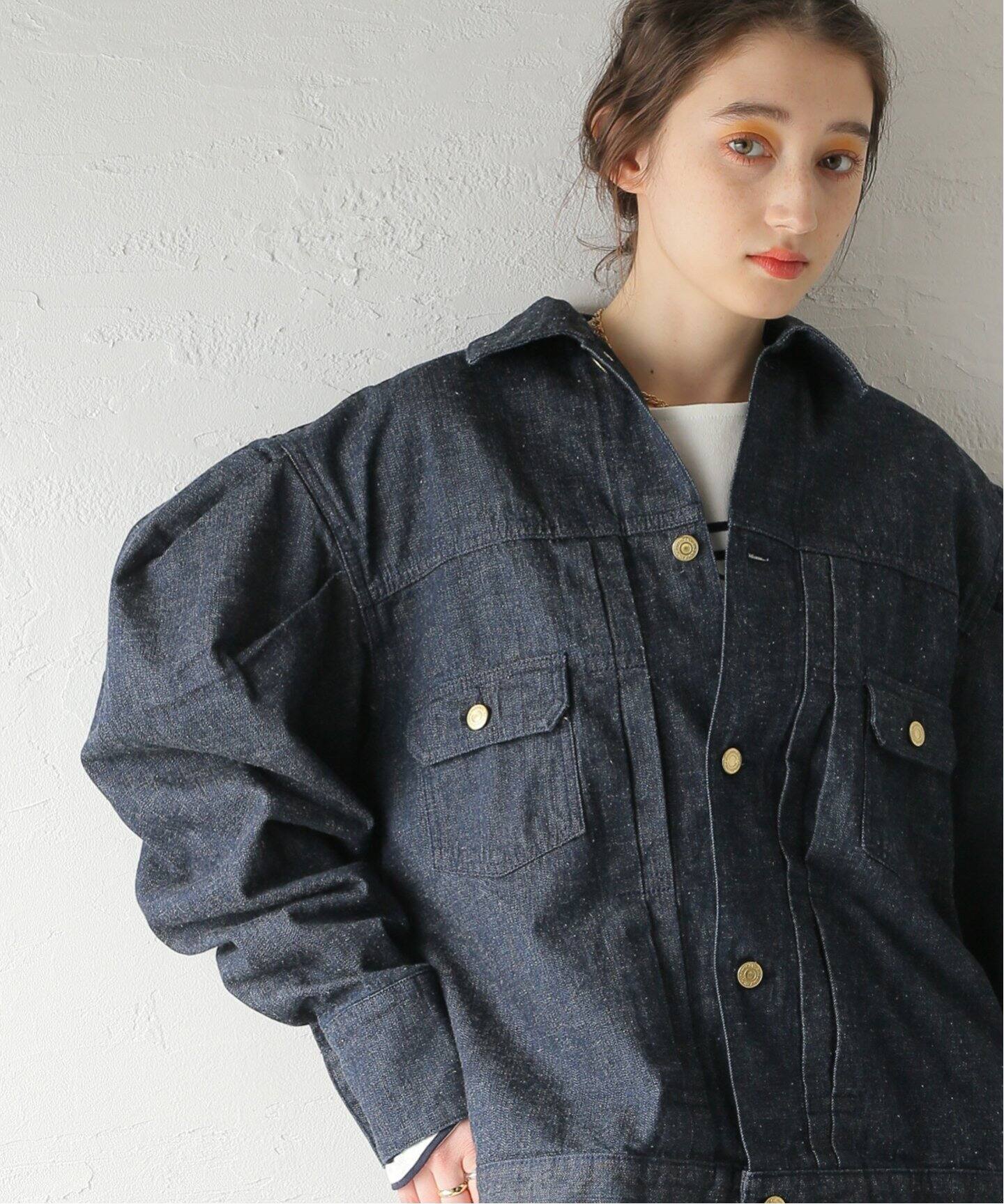 HOLIDAY/ホリデイ】PUFF SLEEVE DENIM BIG JACKET 2：デニムジャケット 
