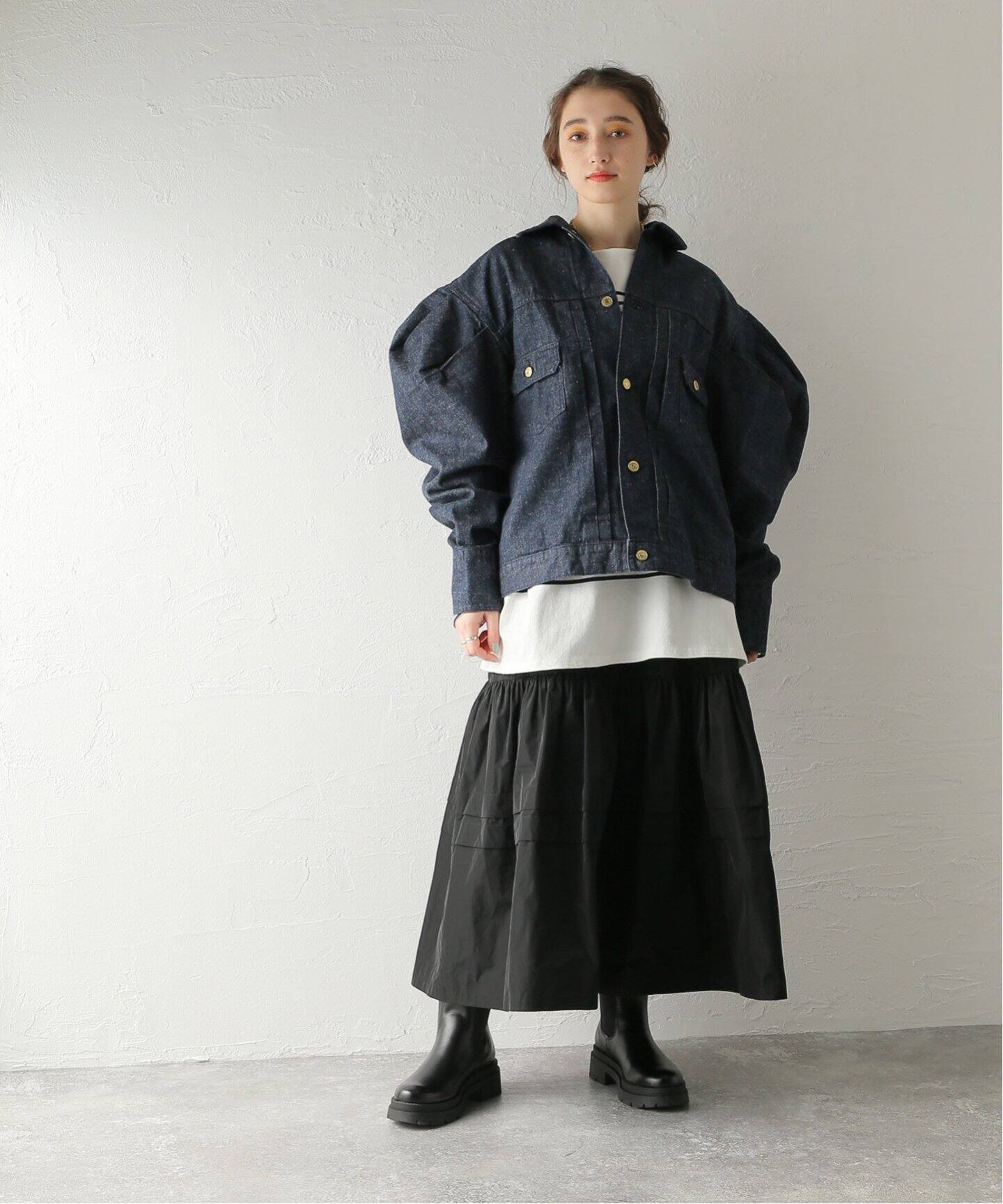 HOLIDAY/ホリデイ】PUFF SLEEVE DENIM BIG JACKET 2：デニムジャケット 