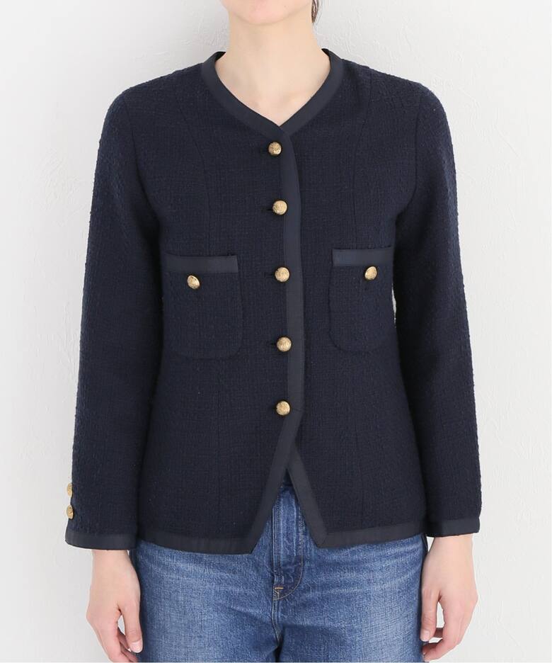 tweed Vネック ジャケット（その他ジャケット・スーツ）｜Deuxieme  