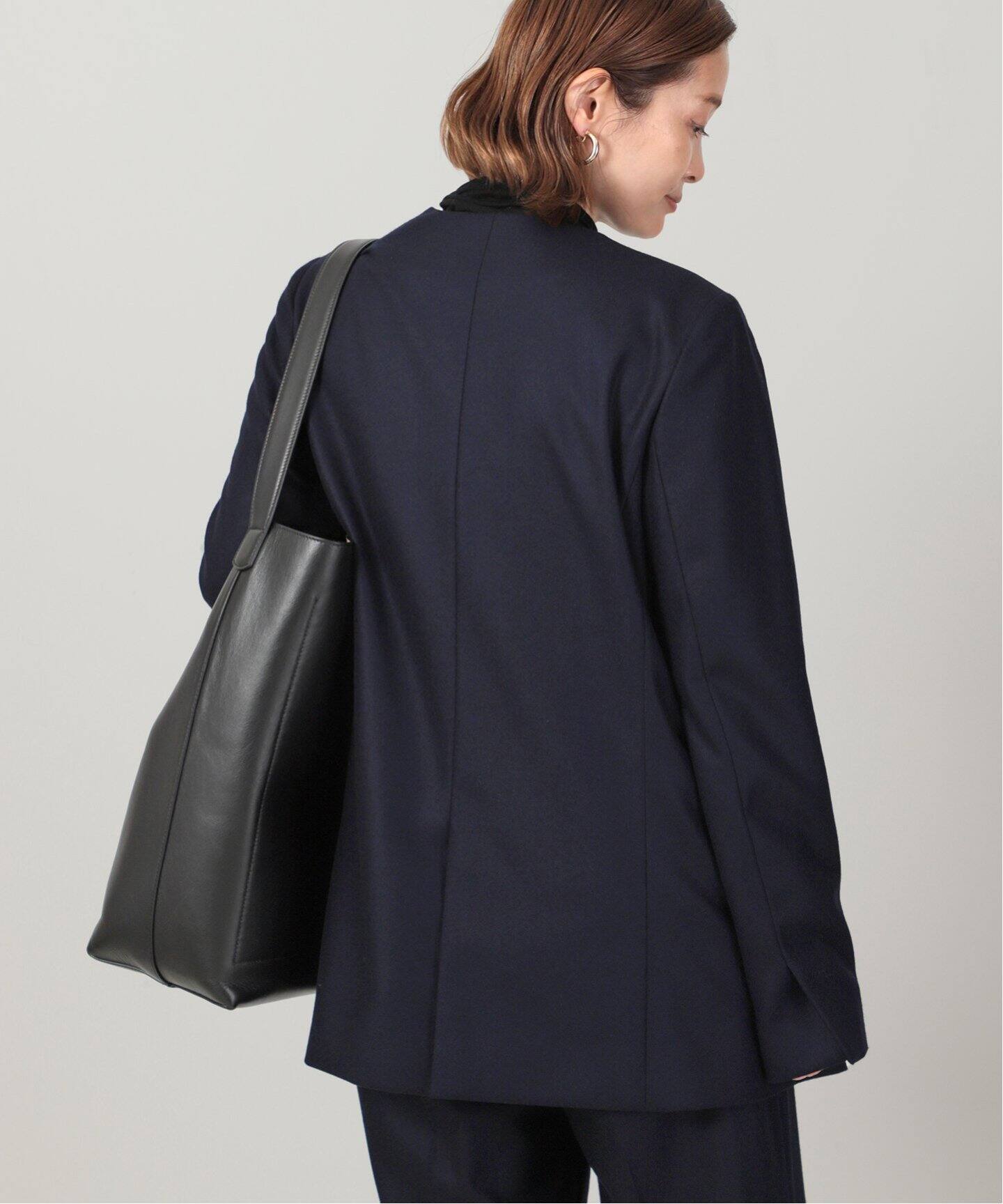 Collarless ブレザー(NAVY)（ノーカラージャケット）｜Deuxieme Classe 