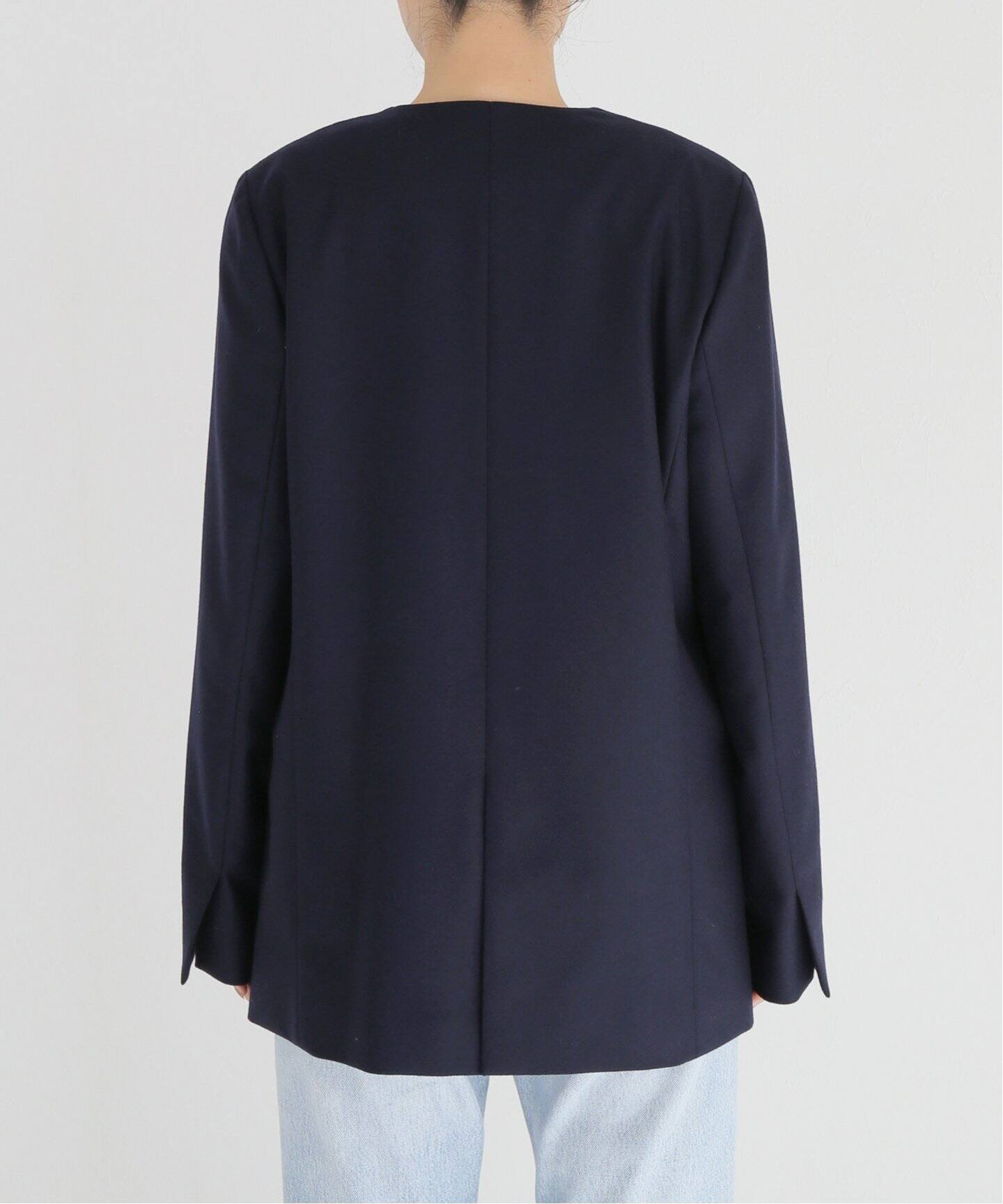 Collarless ブレザー(NAVY)（ノーカラージャケット）｜Deuxieme Classe 