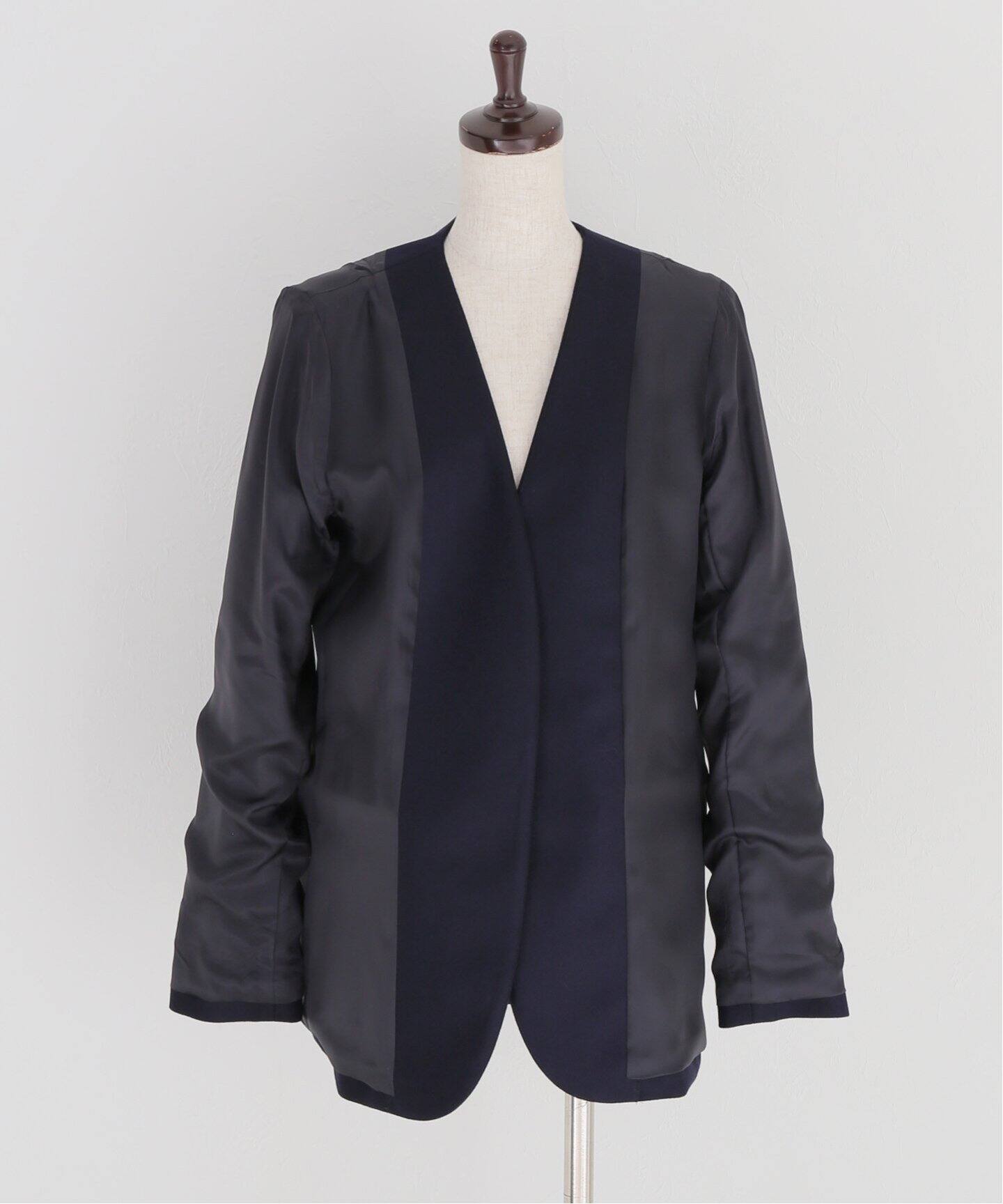Collarless ブレザー(NAVY)（ノーカラージャケット）｜Deuxieme Classe 