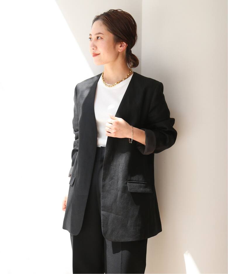 Linen Collarless ブレザー（その他ジャケット・スーツ）｜Deuxieme 