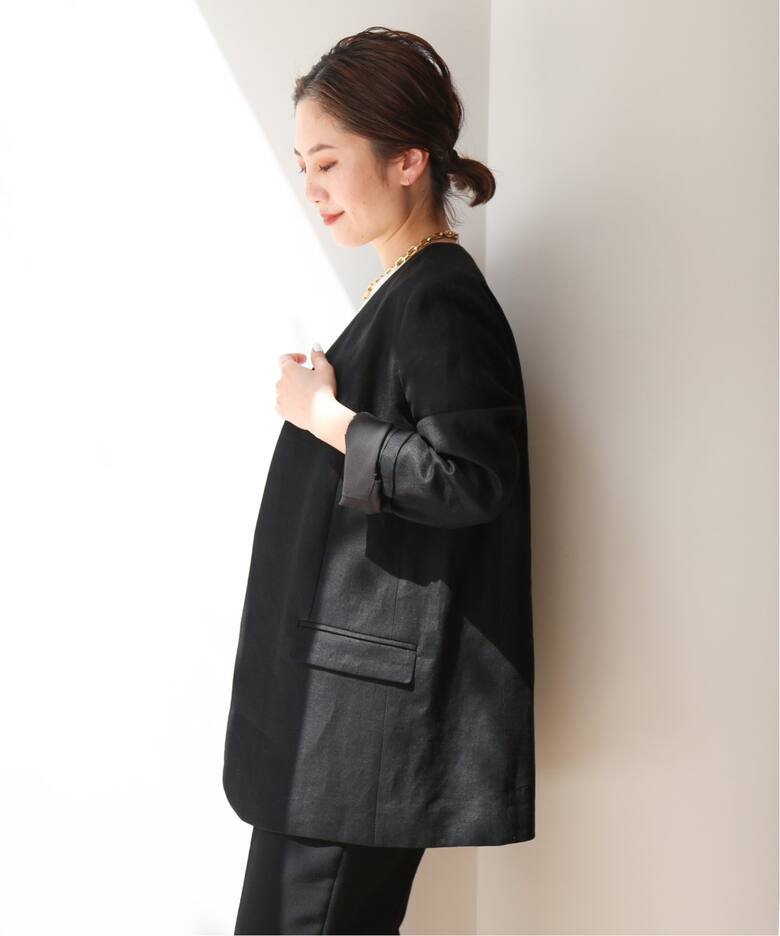 Linen Collarless ブレザー（その他ジャケット・スーツ）｜Deuxieme 