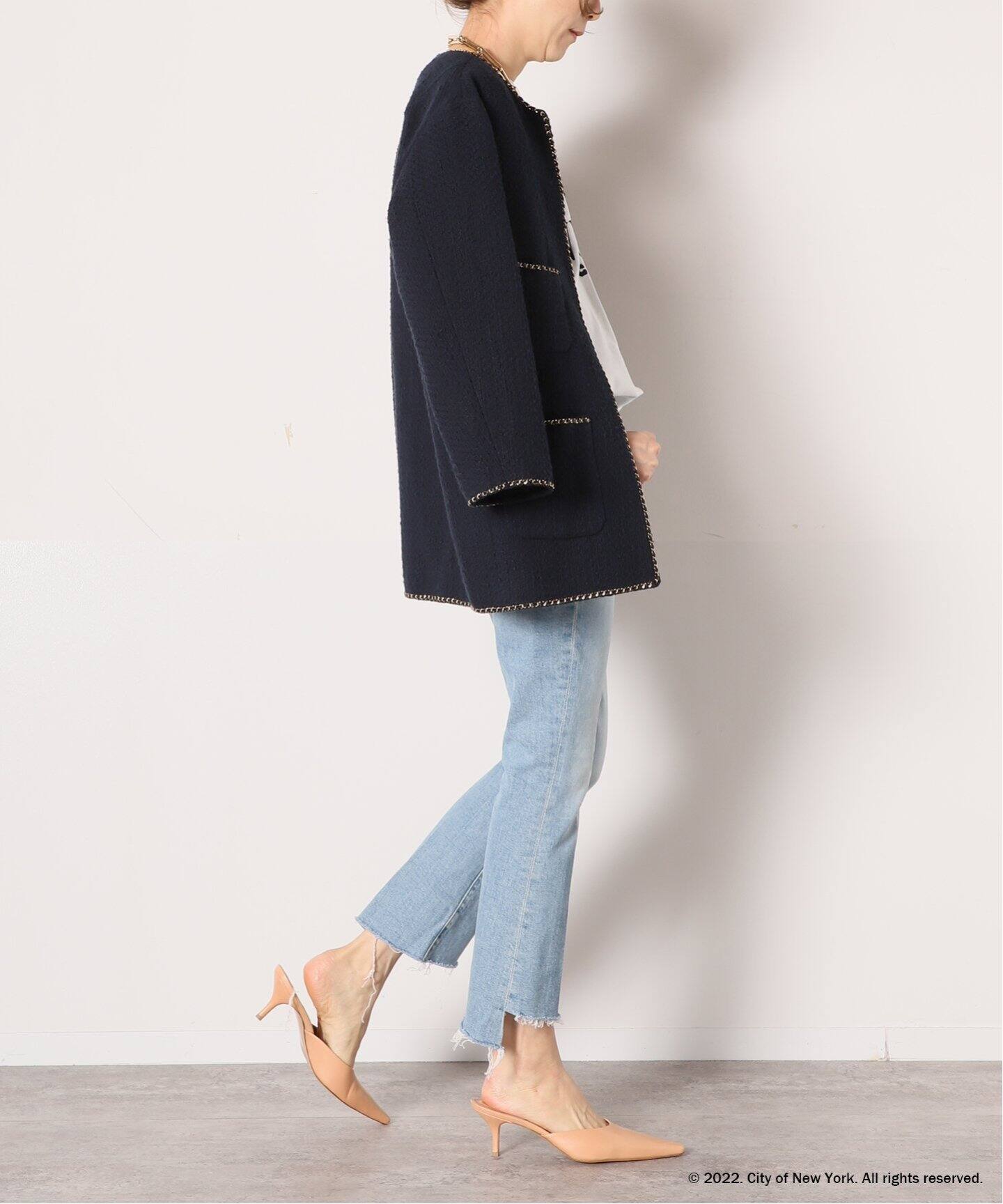 chain tweed ジャケット（ノーカラージャケット）｜MUSE de Deuxieme  