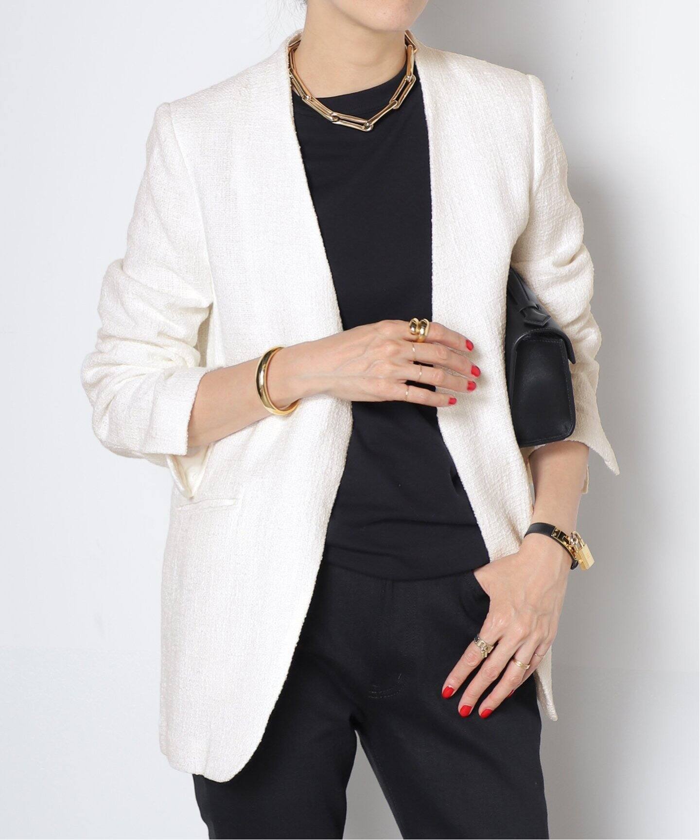 Tweed Single ジャケット（ノーカラージャケット）｜MUSE de Deuxieme  