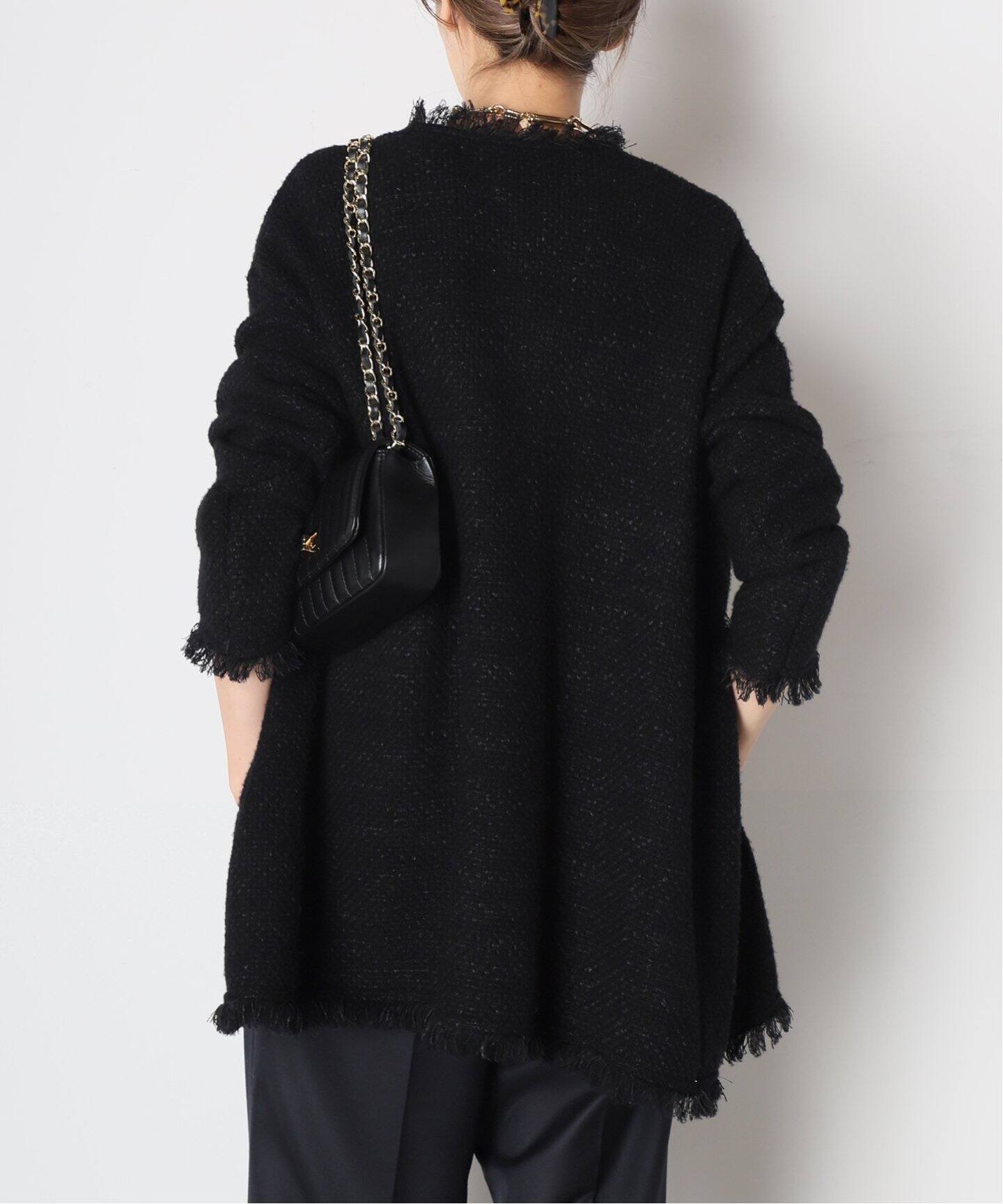 ADAWAS/アダワス】 KNIT TWEED ジャケット（ノーカラージャケット  