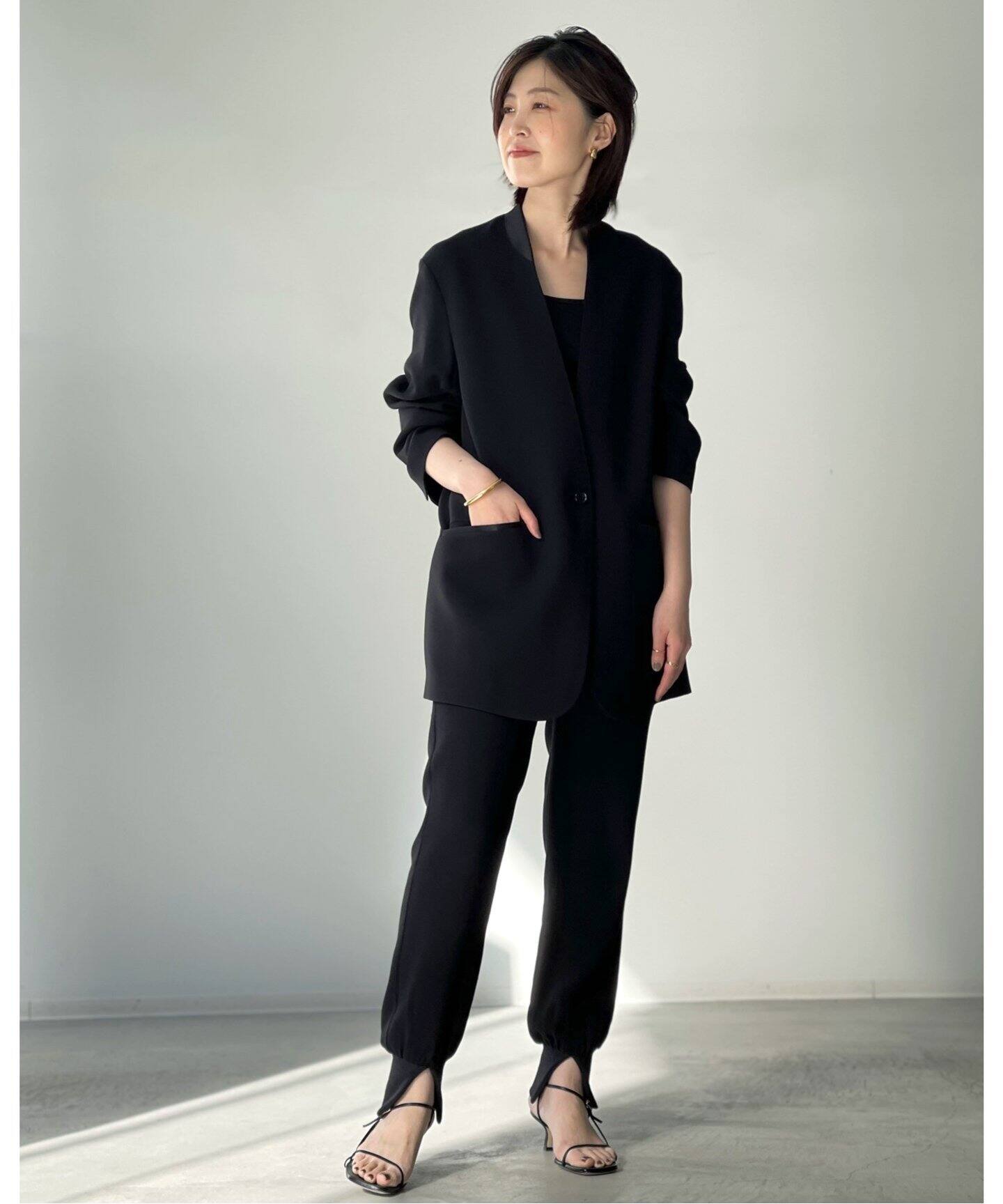 No Collar Relax Jacket（ノーカラージャケット）｜L