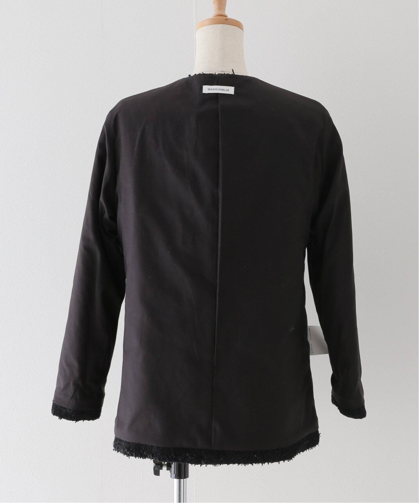 MADISON BLUE/マディソンブルー】NO COLLAR JACKET TWEED（ノーカラー 