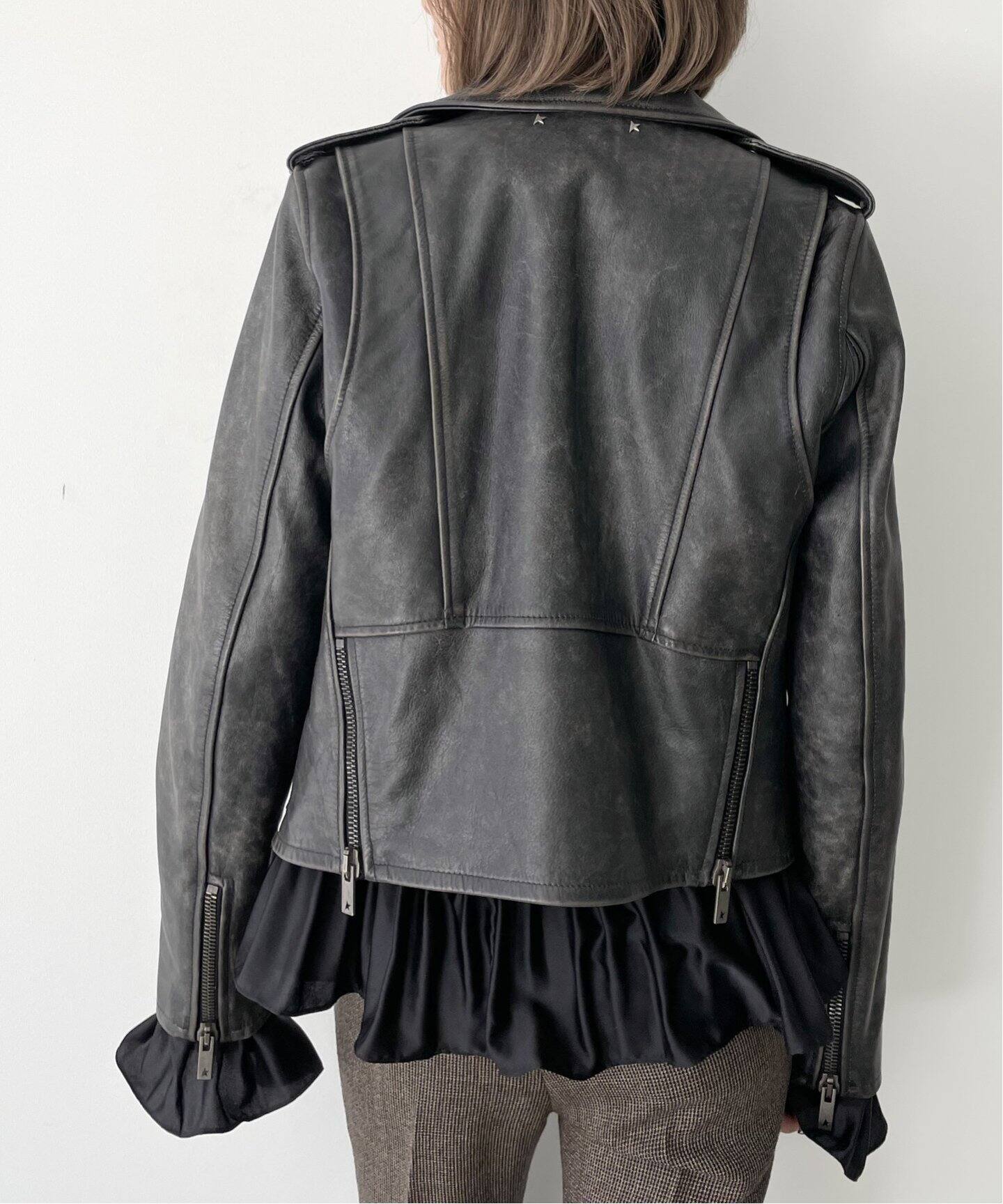 GOLDEN GOOSE/ゴールデングース】CHIODO LEATHER JACKET（レザー 