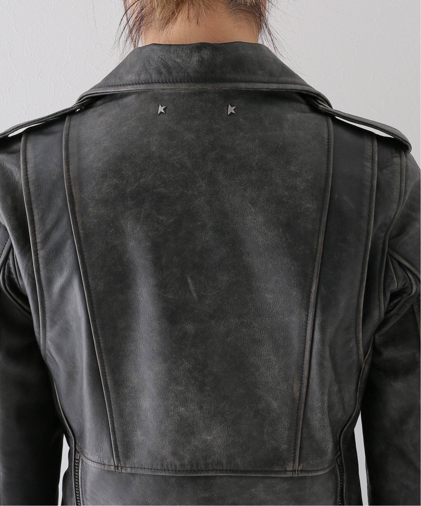GOLDEN GOOSE/ゴールデングース】CHIODO LEATHER JACKET（レザー 