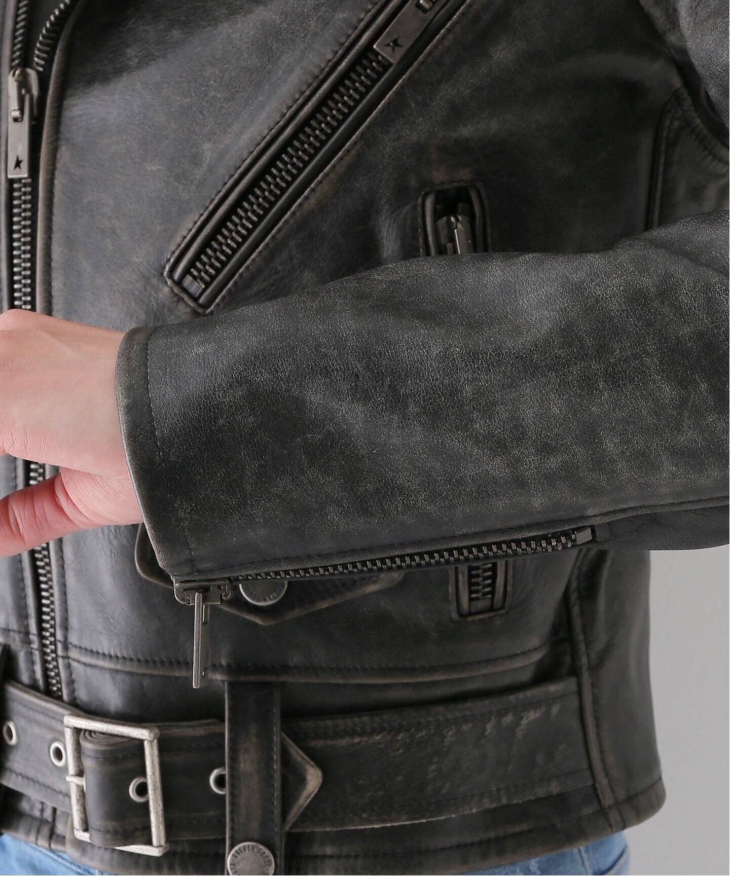 GOLDEN GOOSE/ゴールデングース】CHIODO LEATHER JACKET（レザー 