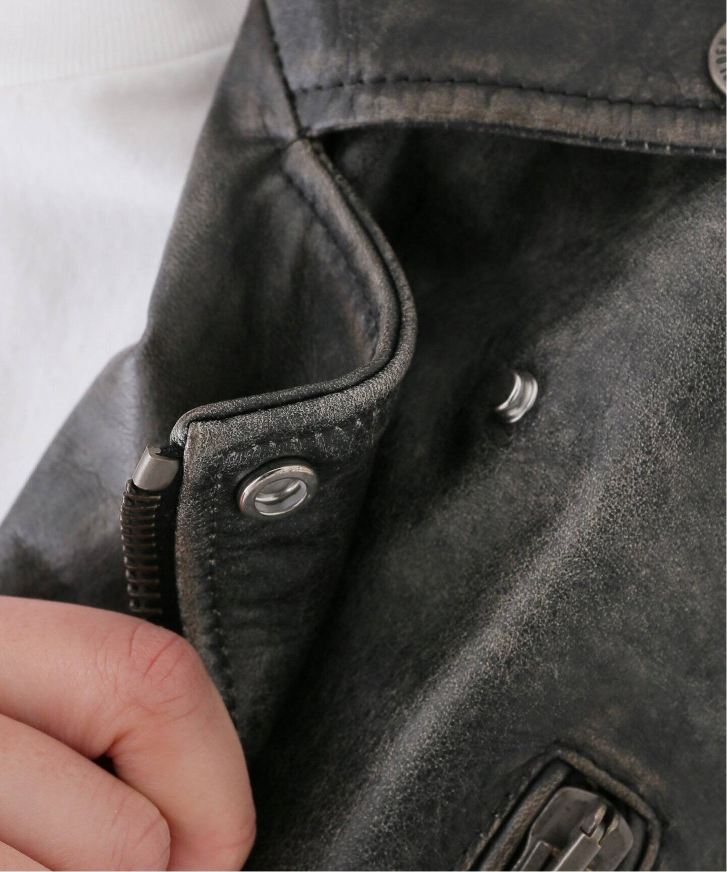 GOLDEN GOOSE/ゴールデングース】CHIODO LEATHER JACKET（レザー 