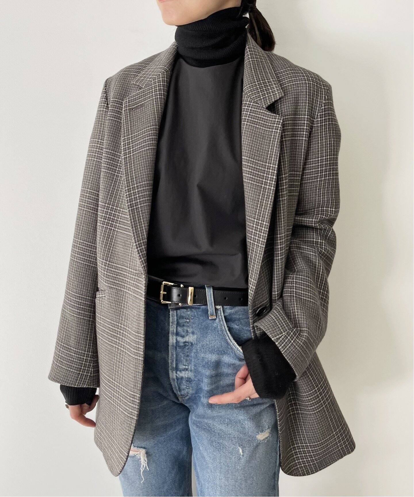 Col Pierrot /コル ピエロ】Check Jacket（テーラードジャケット）｜L 