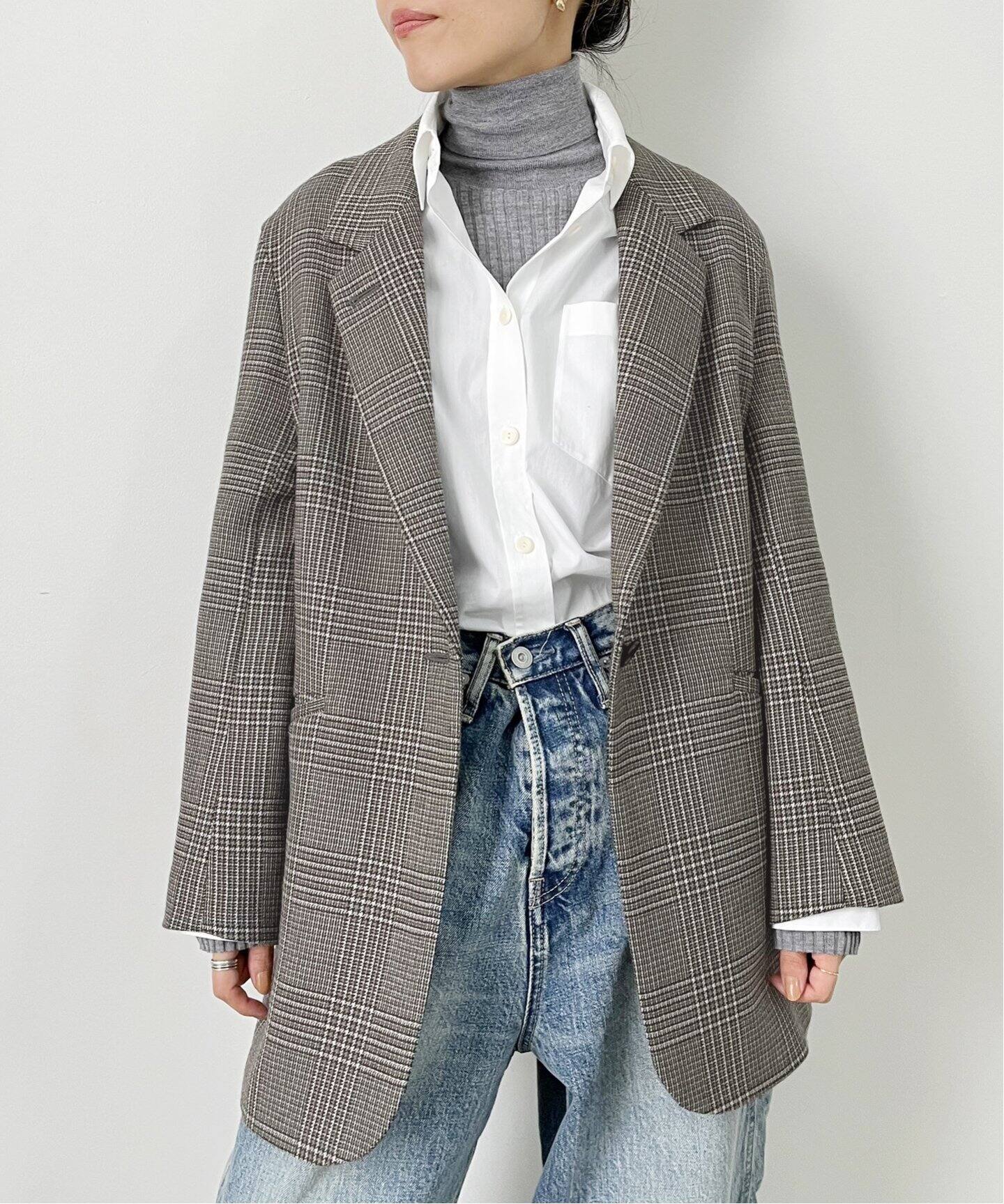 Col Pierrot /コル ピエロ】Check Jacket（テーラードジャケット）｜L 