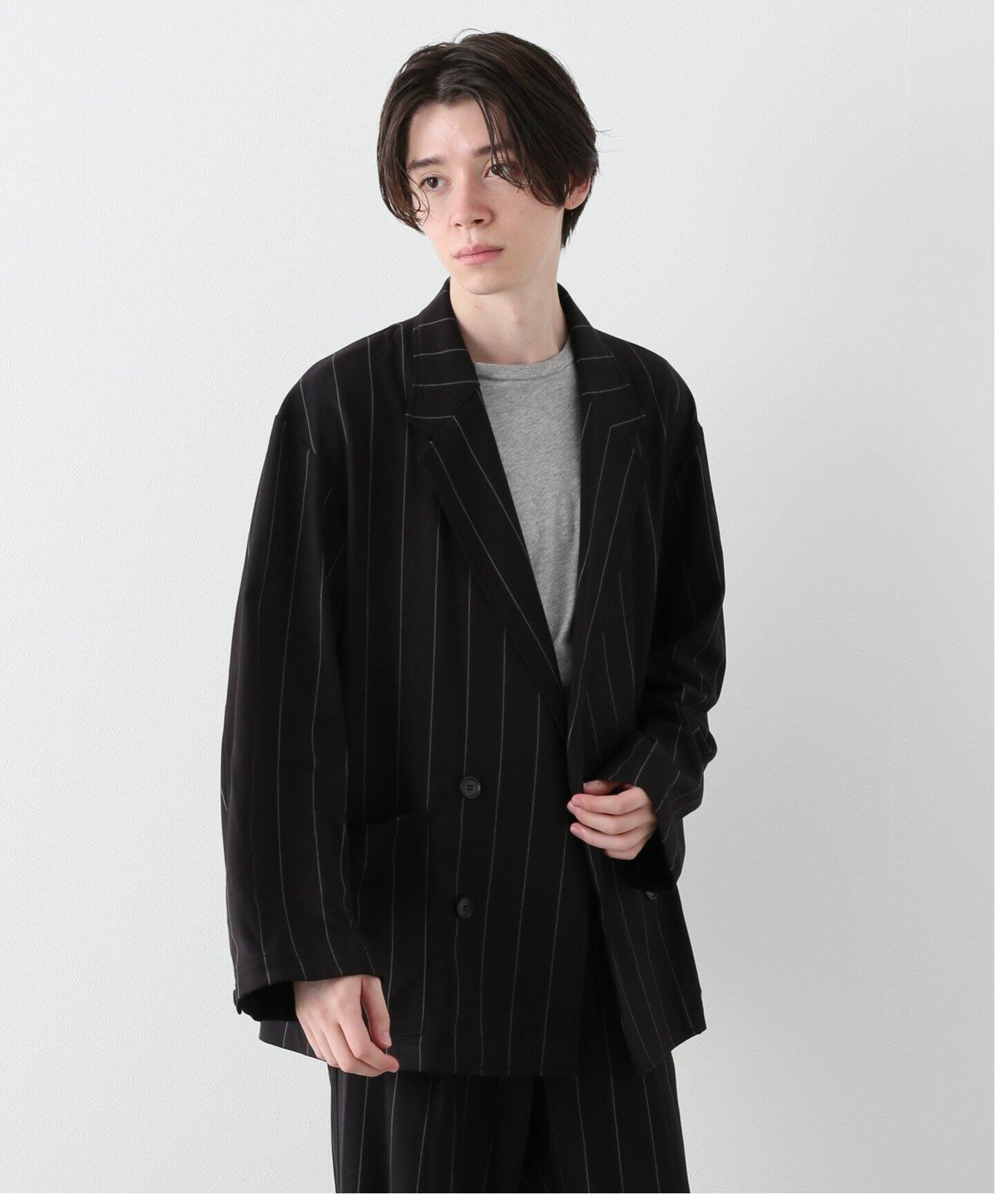 DADS】“ダブルジャケット+パンツの2点SET” ストライプ セットアップ  