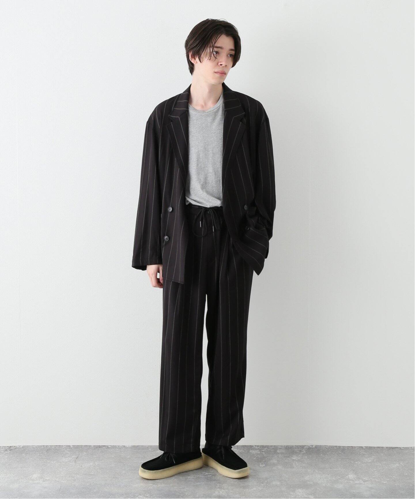 DADS】“ダブルジャケット+パンツの2点SET” ストライプ セットアップ  