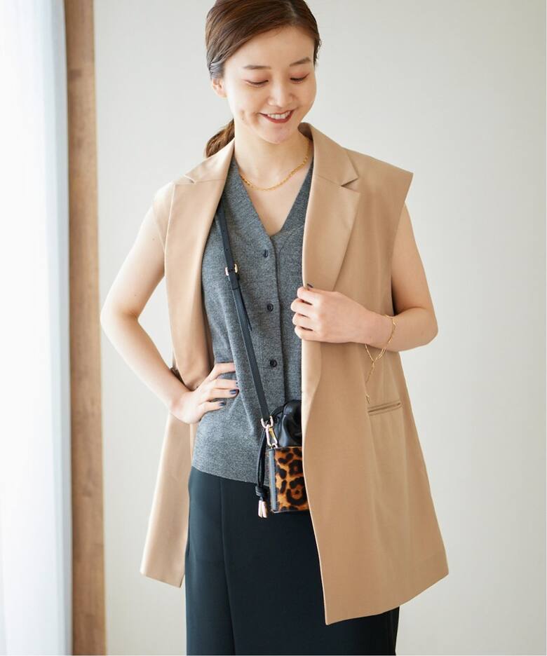 イエナ IENA モールチェックダブルブレストジャケット テーラード 金  