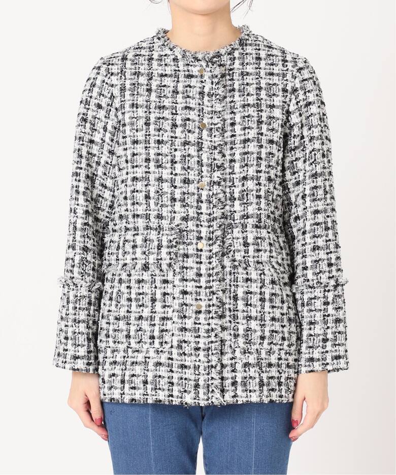 Marin Tweed ジャケット.S（ノーカラージャケット）｜IENA（イエナ）の  