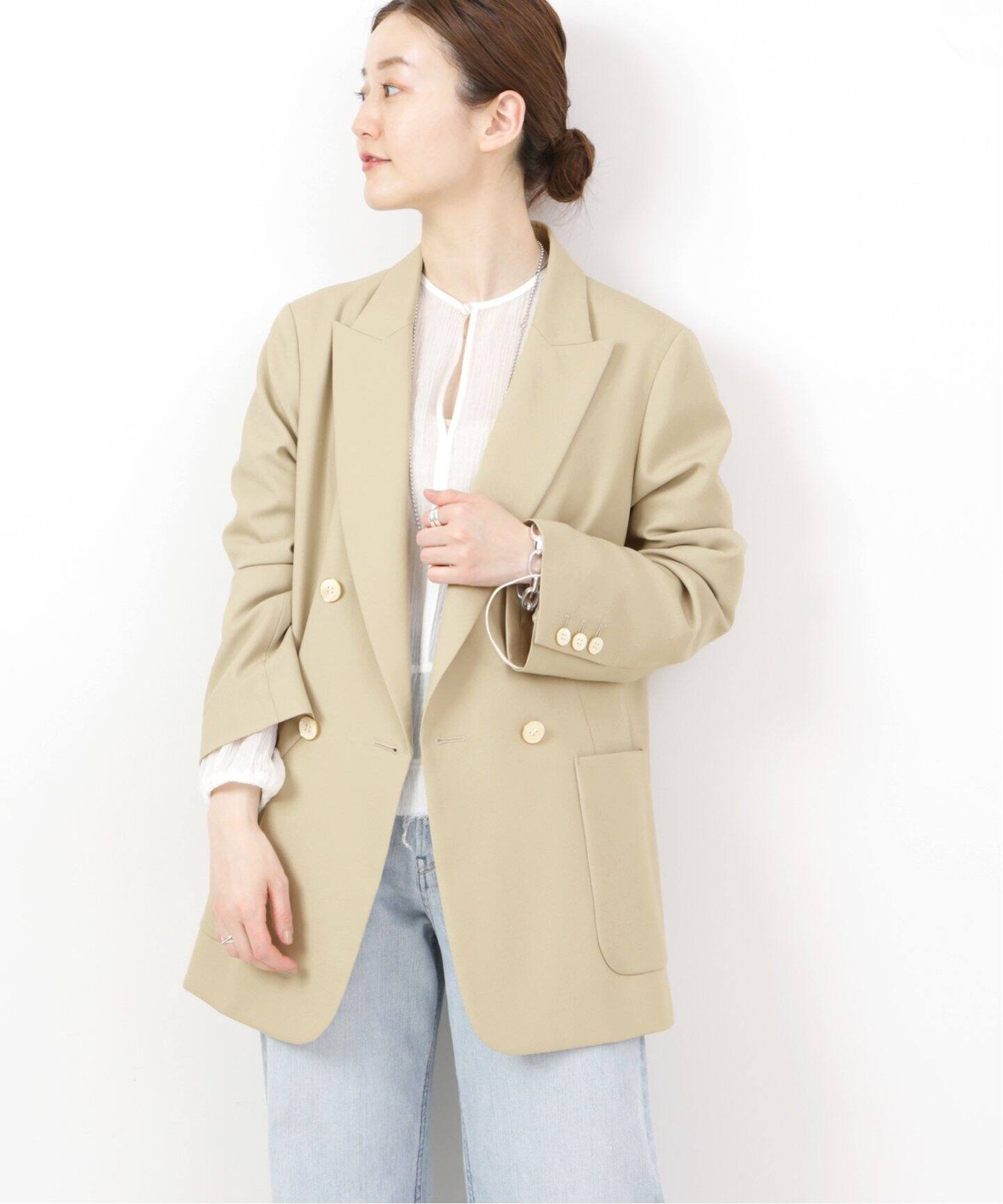 ウールダブルブレストジャケット◇（テーラードジャケット）｜IENA  