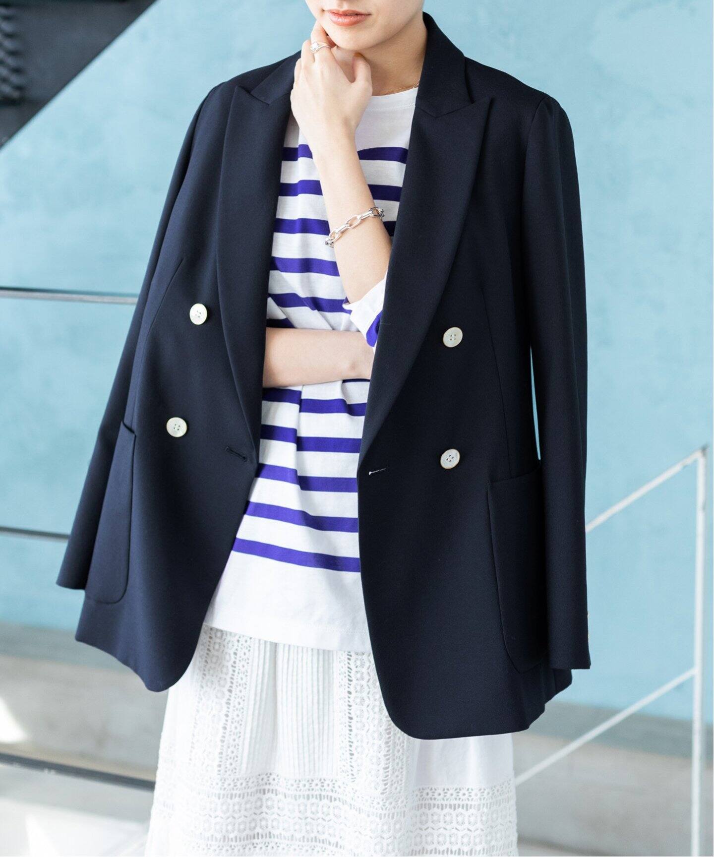 ウールダブルブレストジャケット◇（テーラードジャケット）｜IENA  