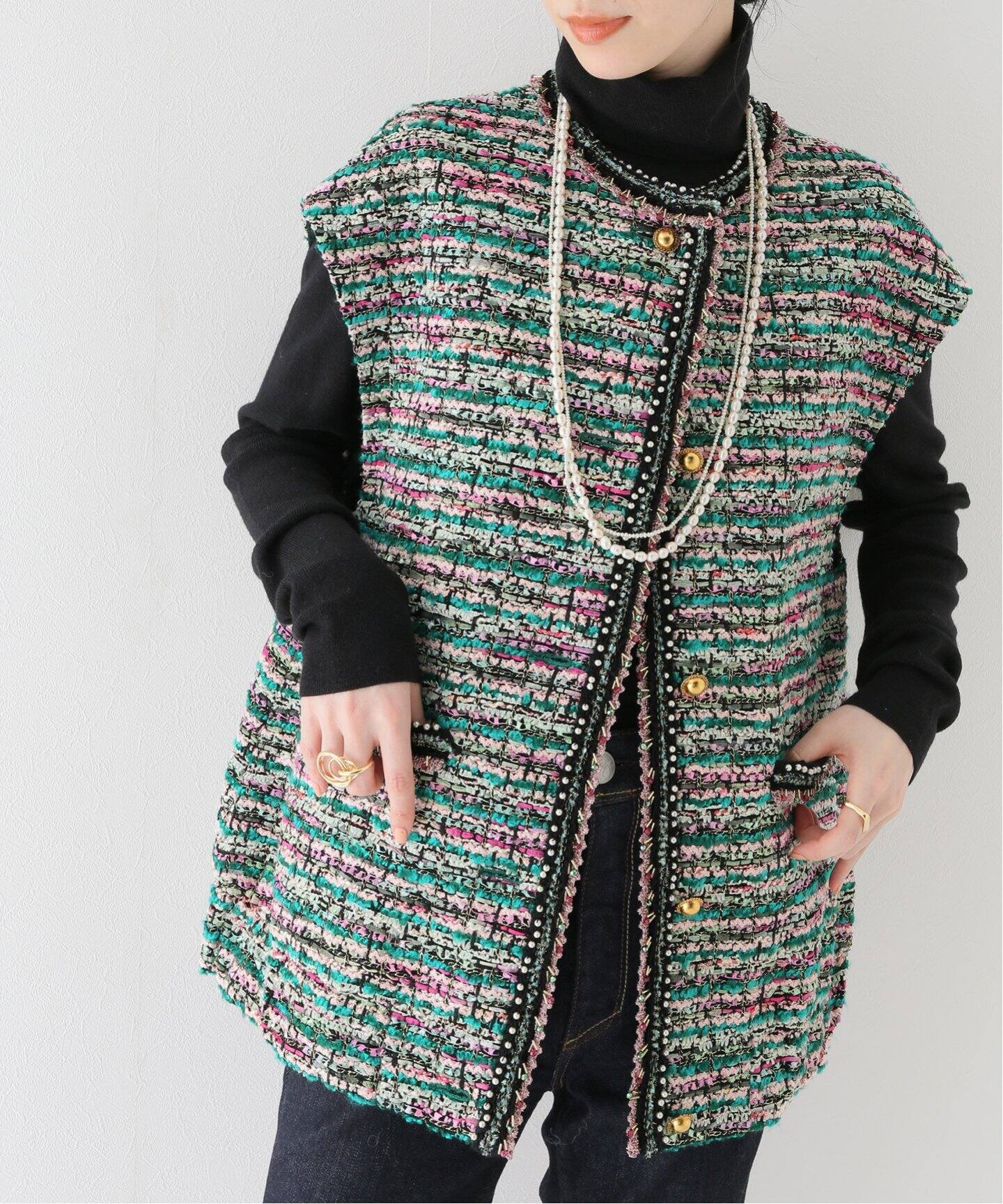 leur logette/ルールロジェット】ツイードベスト（その他ジャケット 