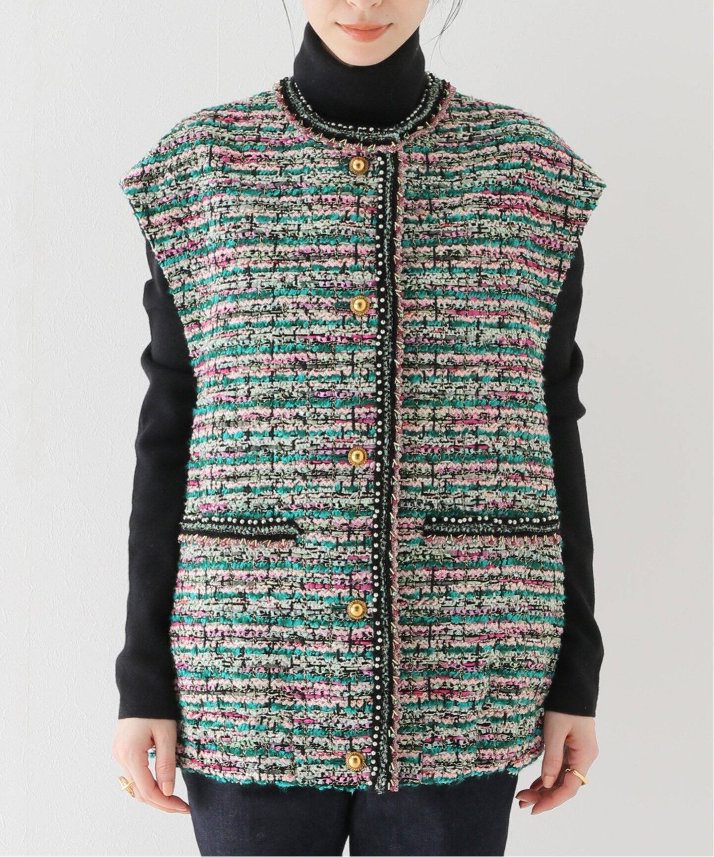 leur logette/ルールロジェット】ツイードベスト（その他ジャケット 