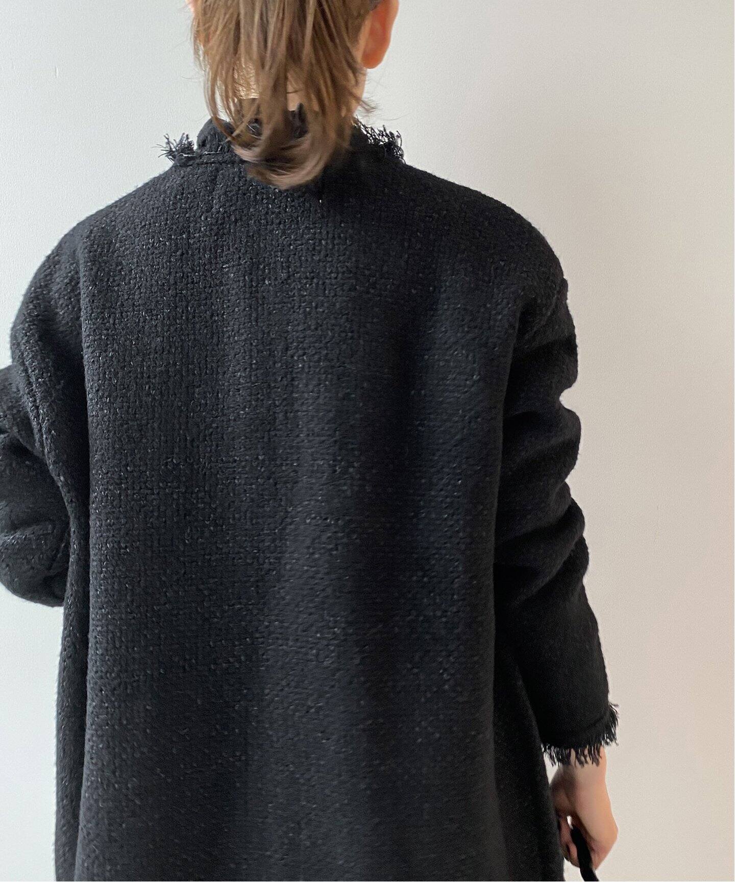 ADAWAS/アダワス】ニット ツイード 4ポケット ジャケット（ノーカラー  