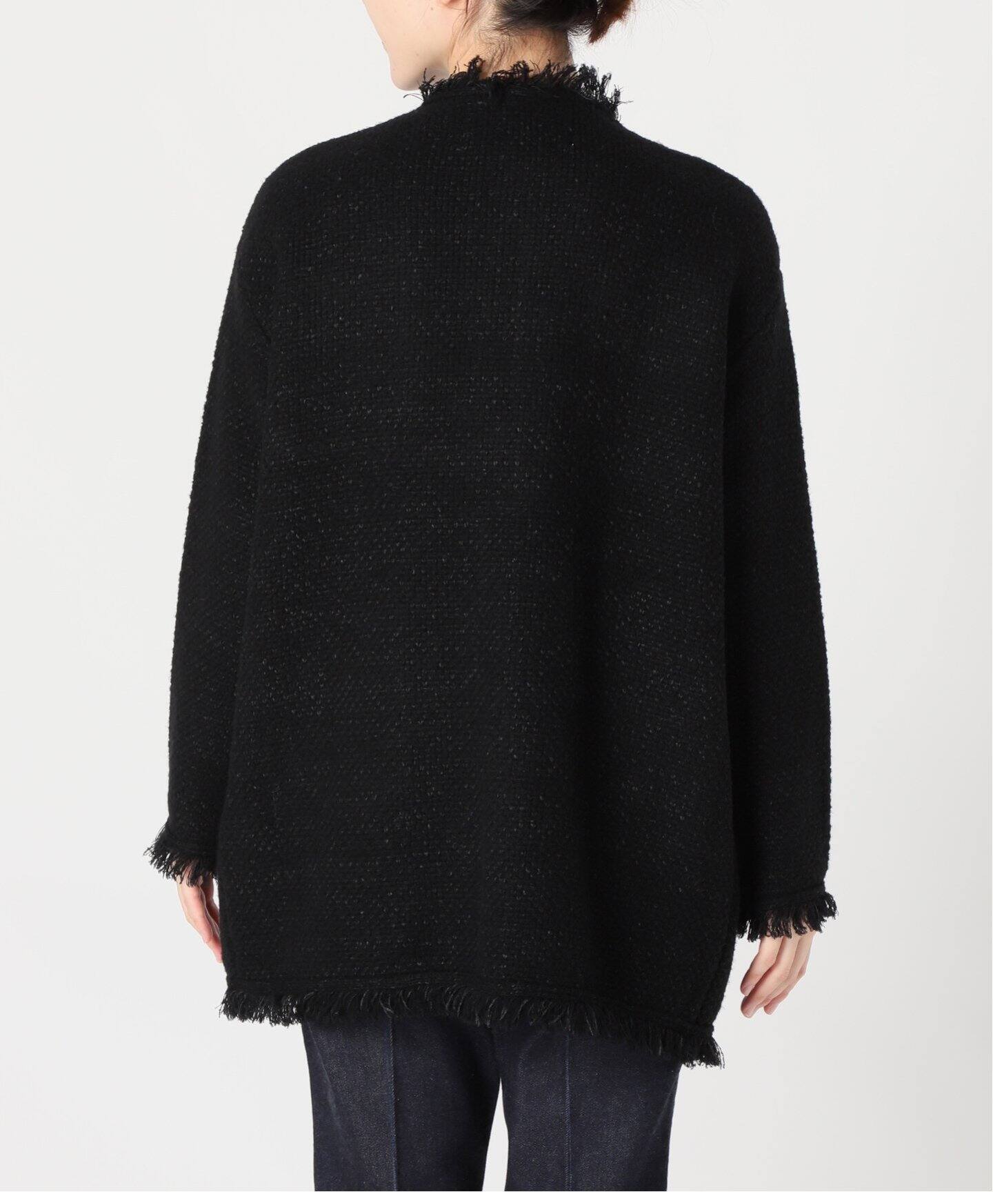 ADAWAS/アダワス】ニット ツイード 4ポケット ジャケット（ノーカラー  