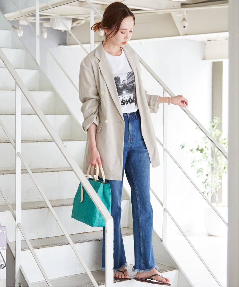 麻/ポリテーラードジャケット◇（テーラードジャケット）｜SLOBE IENA  