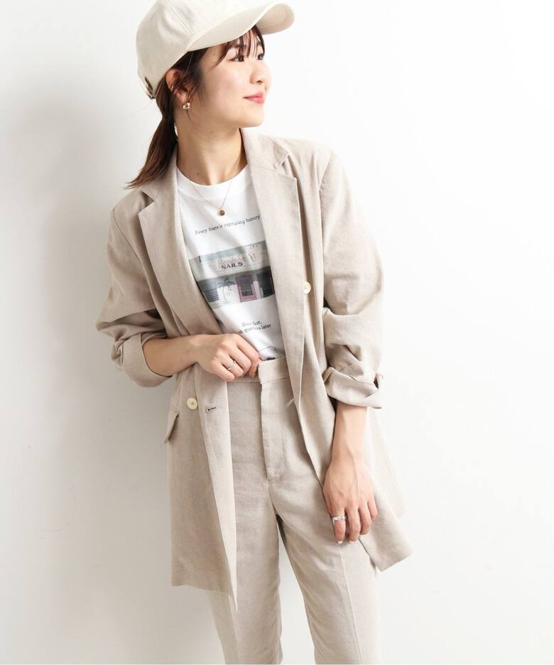 麻/ポリテーラードジャケット◇（テーラードジャケット）｜SLOBE IENA  