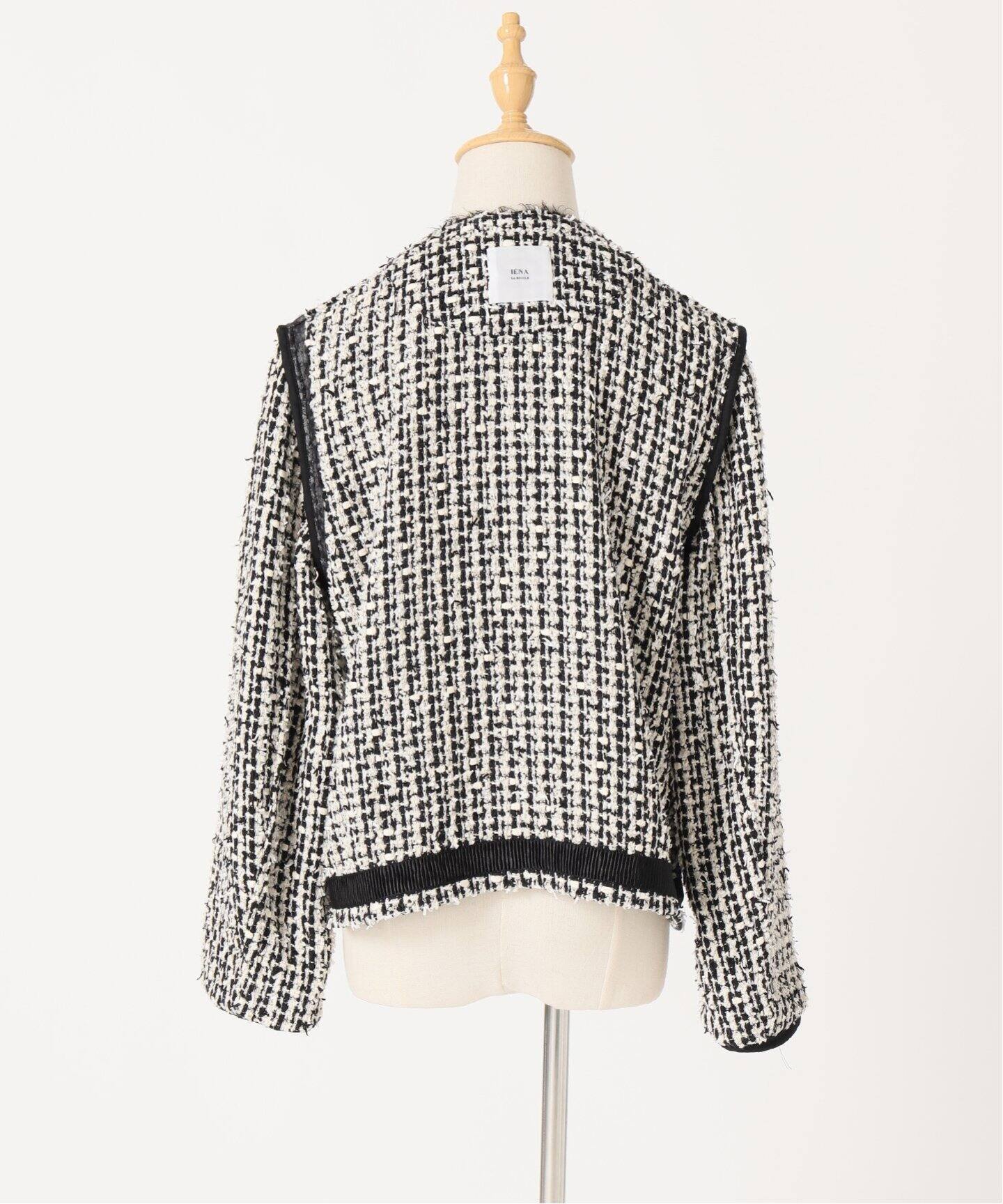IENA LA BOUCLE LINTON ショートジャケット（ノーカラージャケット 