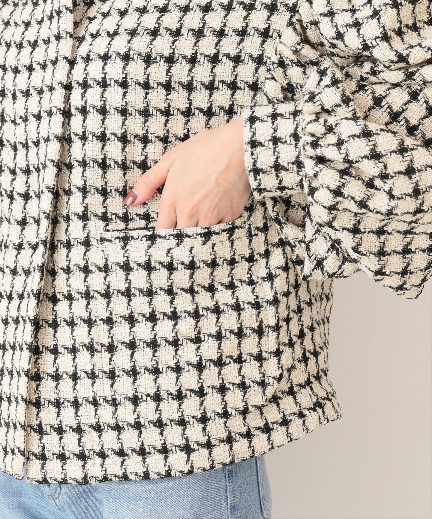 IENA LA BOUCLE LINTONノーカラージャケット◇（ノーカラージャケット 