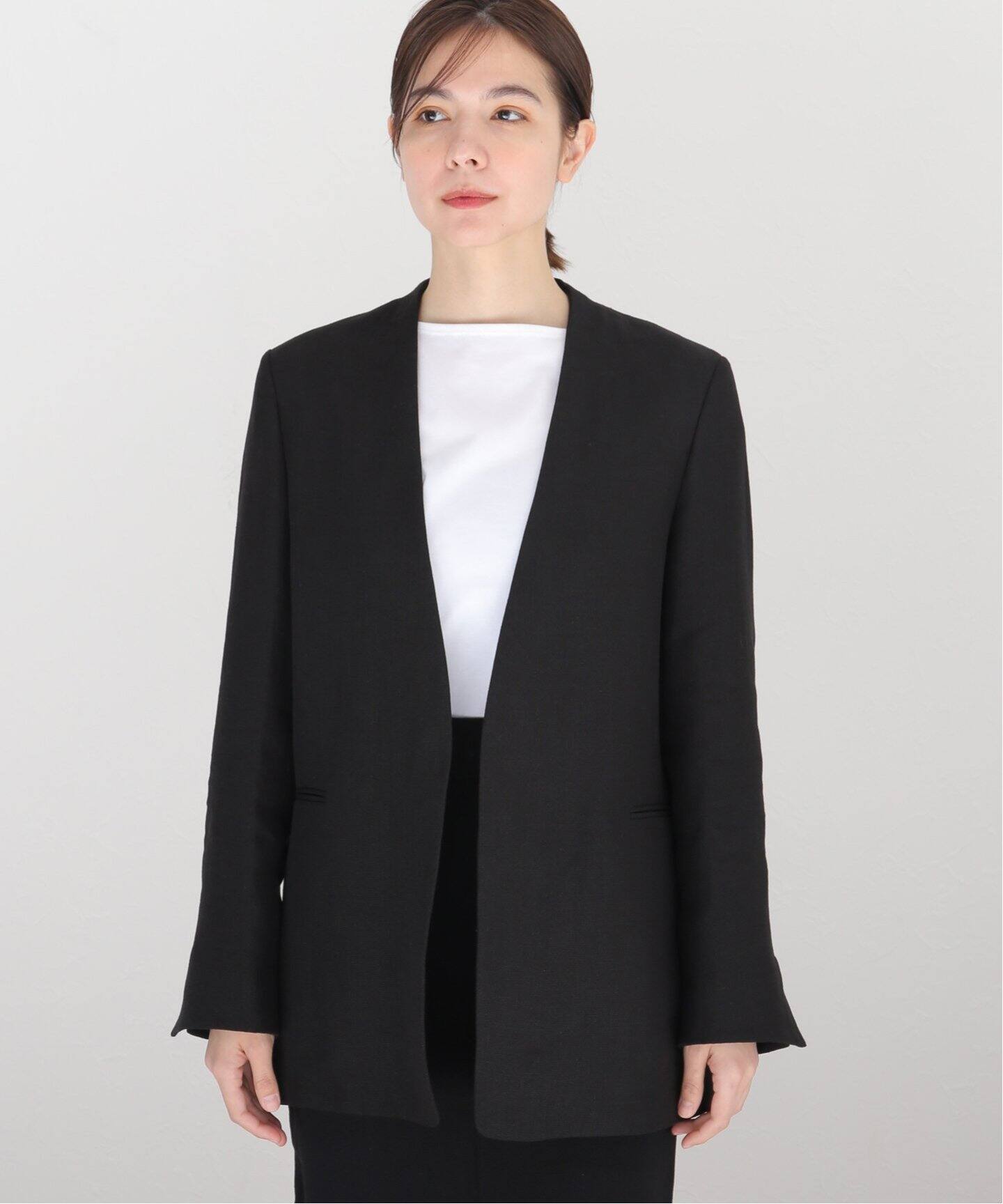 ATON/エイトン】ノーカラージャケット◇（その他ジャケット・スーツ  