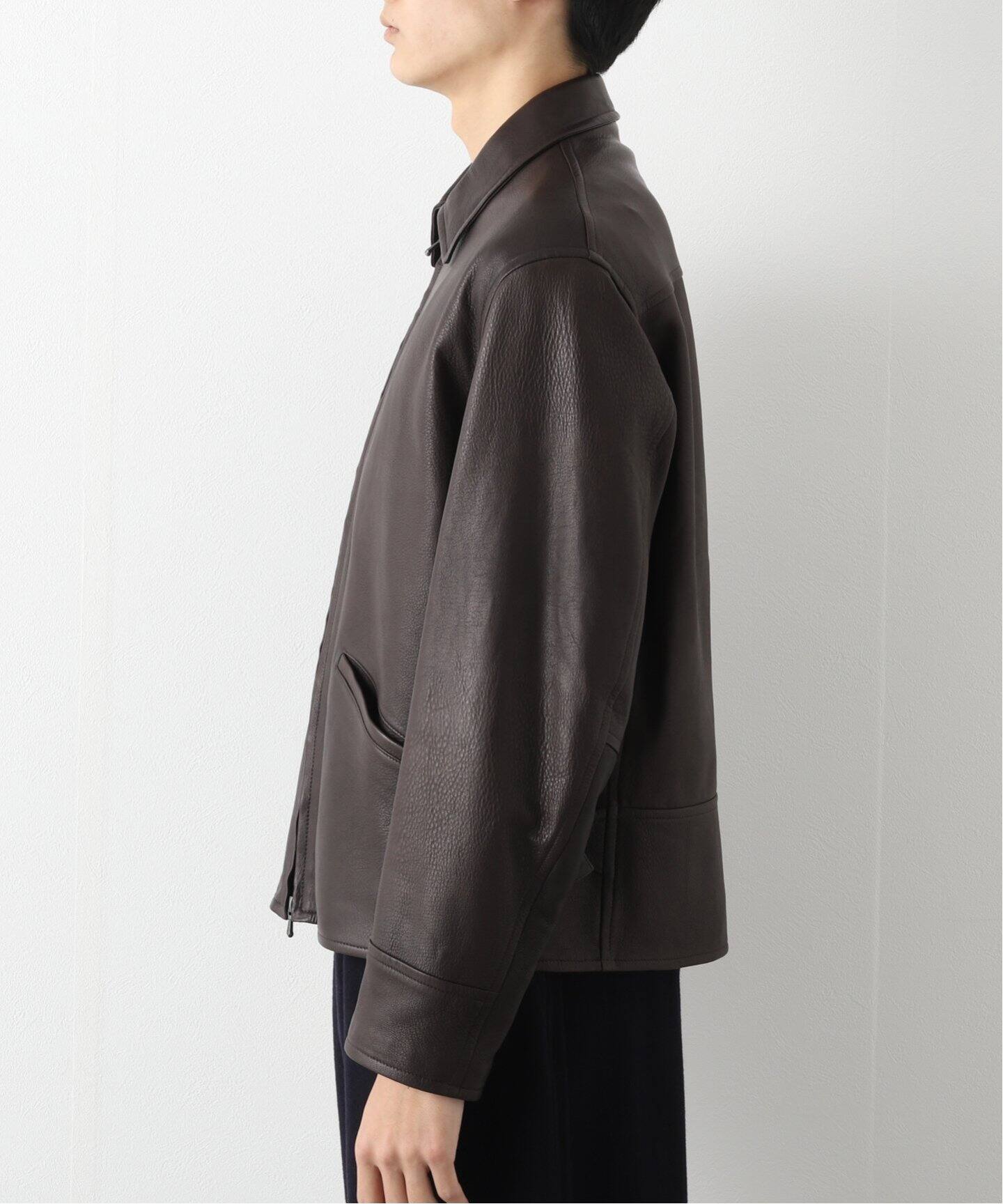 COMOLI / コモリ】leather zip short JKT（その他ブルゾン／アウター 