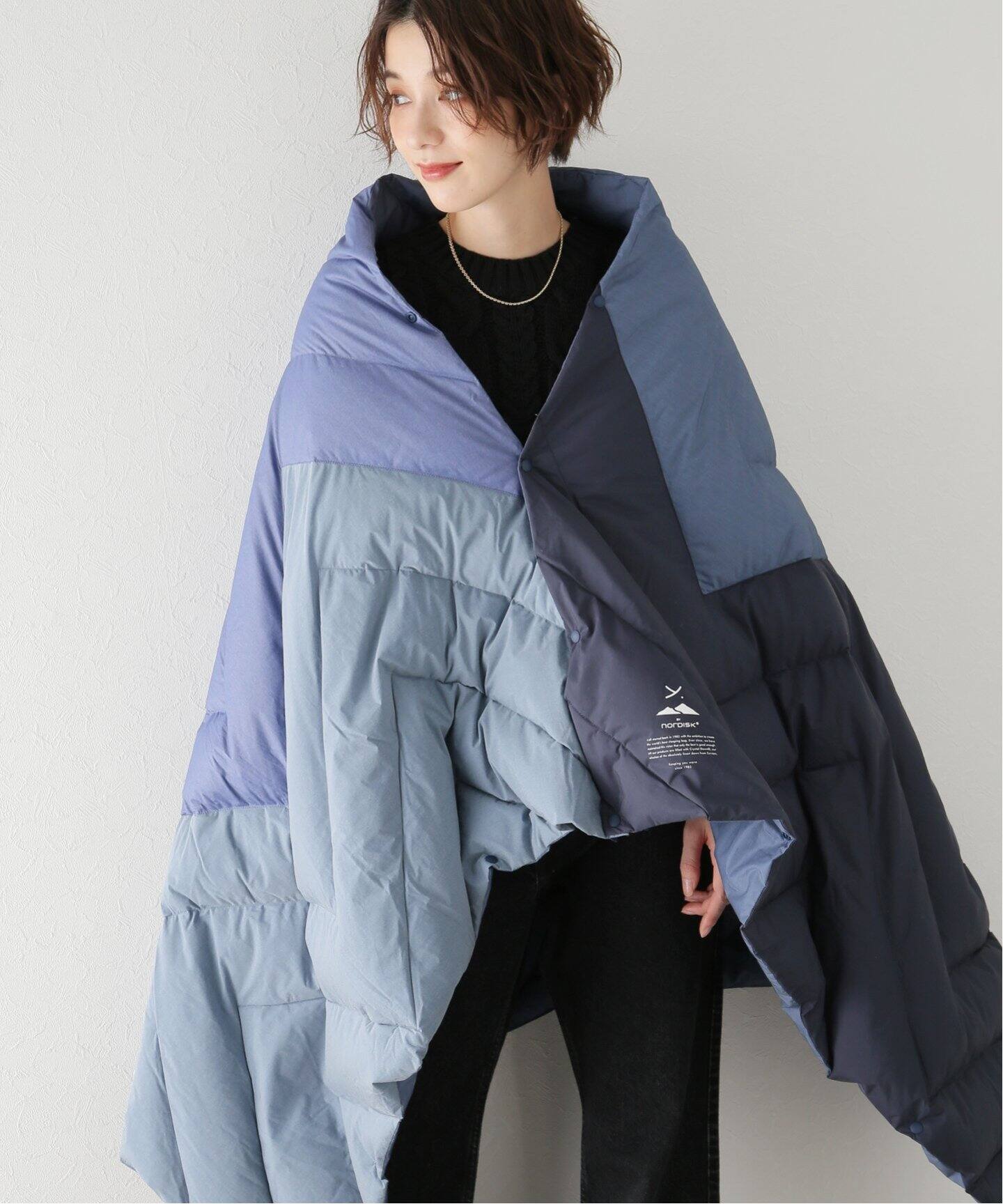 Y(dot)BY NORDISK】LIGHT DOWN MULTI KILT BLANMET PONCHO（ポンチョ 