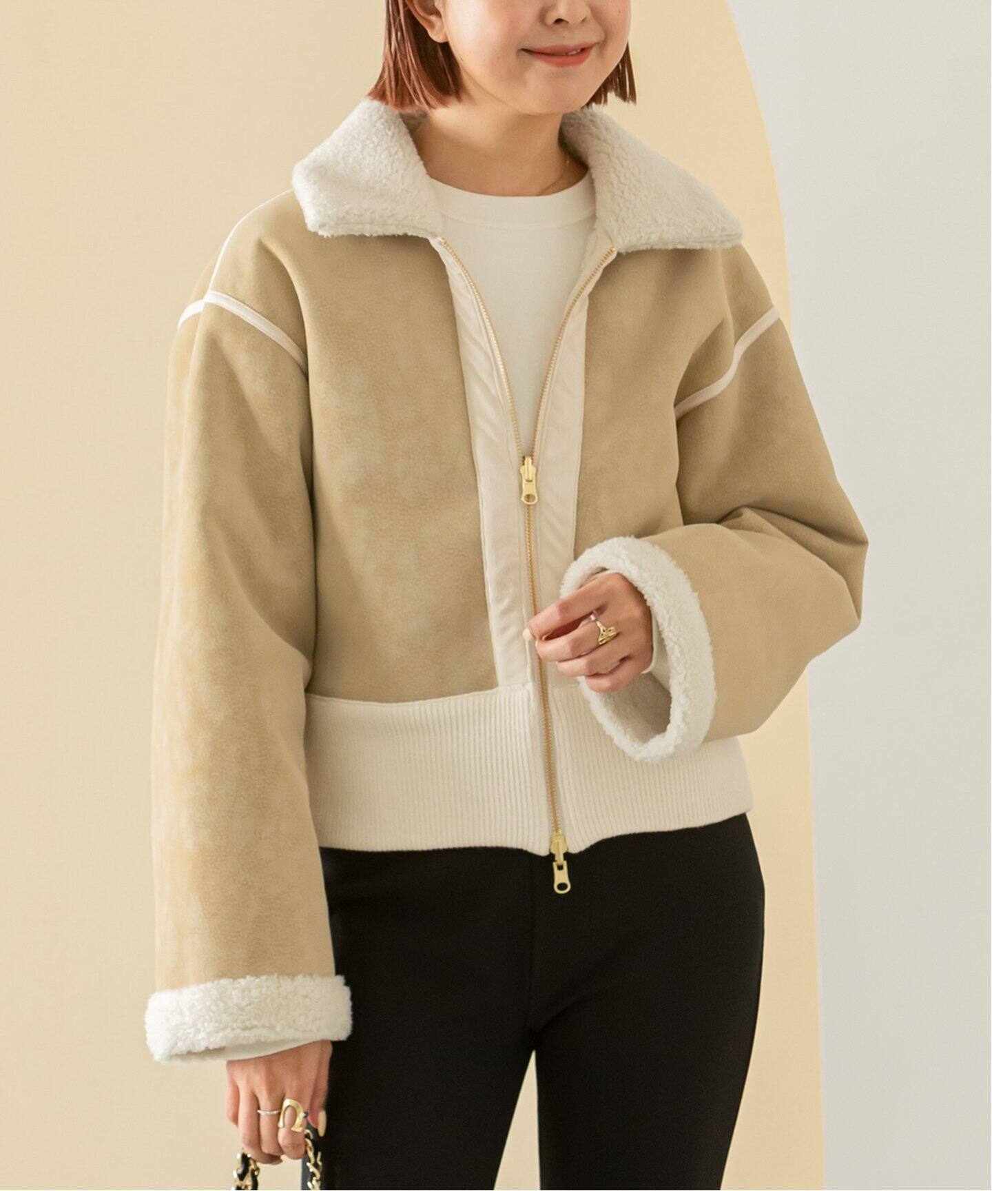 ubyspickandspan ボアブルゾン 