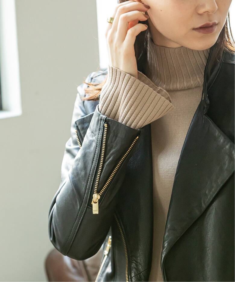 追加5》ソフトラムレザーライダースブルゾン（レザージャケット 