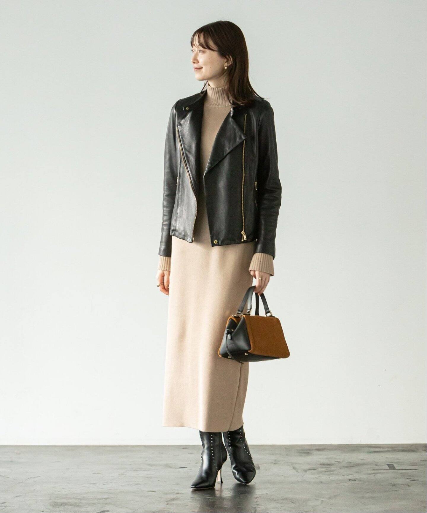 追加6》ソフトラムレザーライダースブルゾン（レザージャケット  