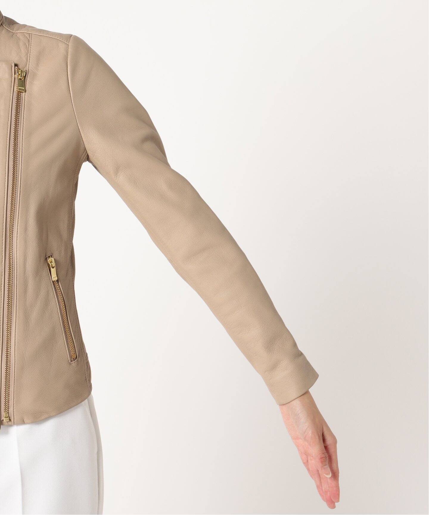 追加6》ソフトラムレザーライダースブルゾン（レザージャケット  